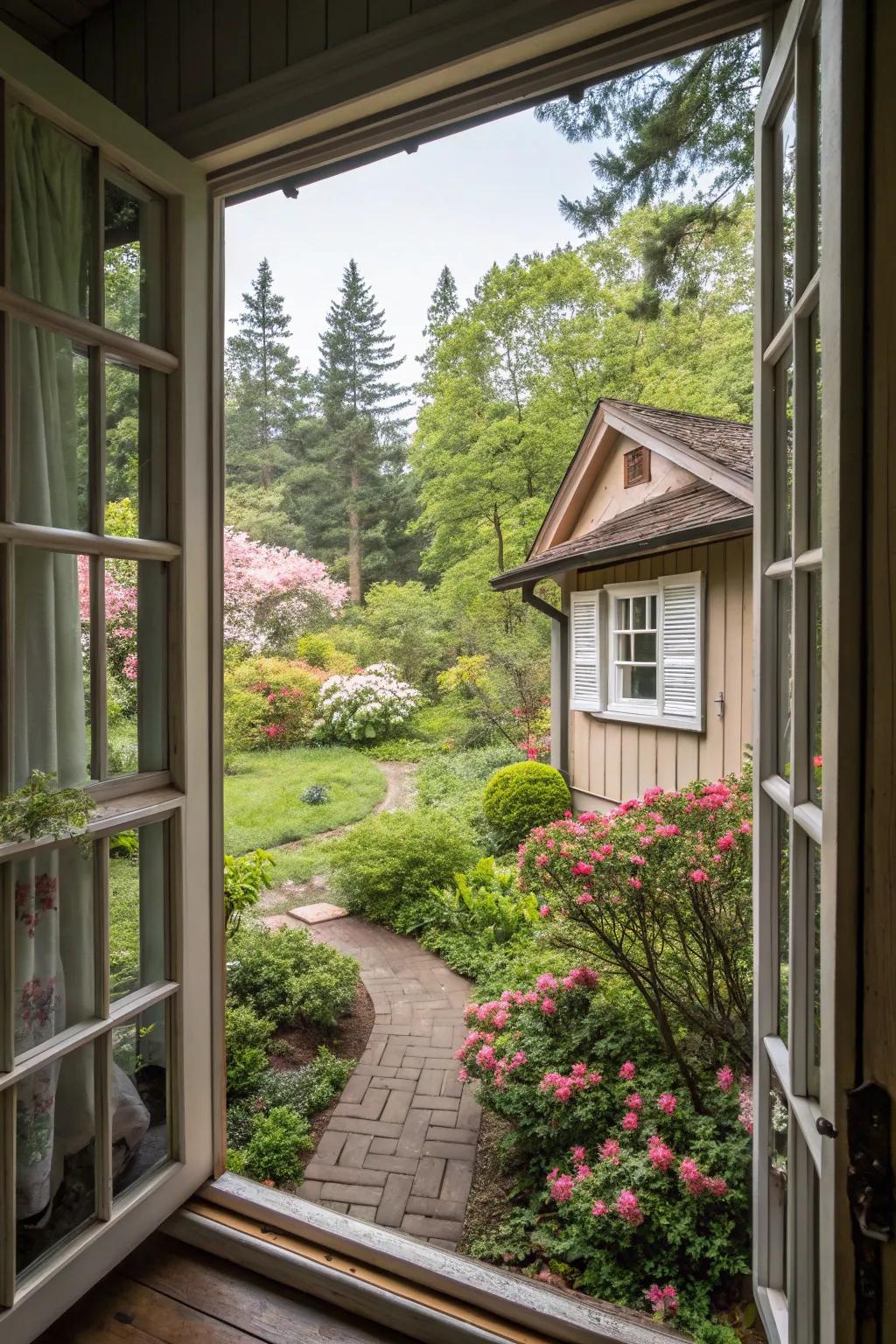 Double hung windows combine classic style equipped with functionality.