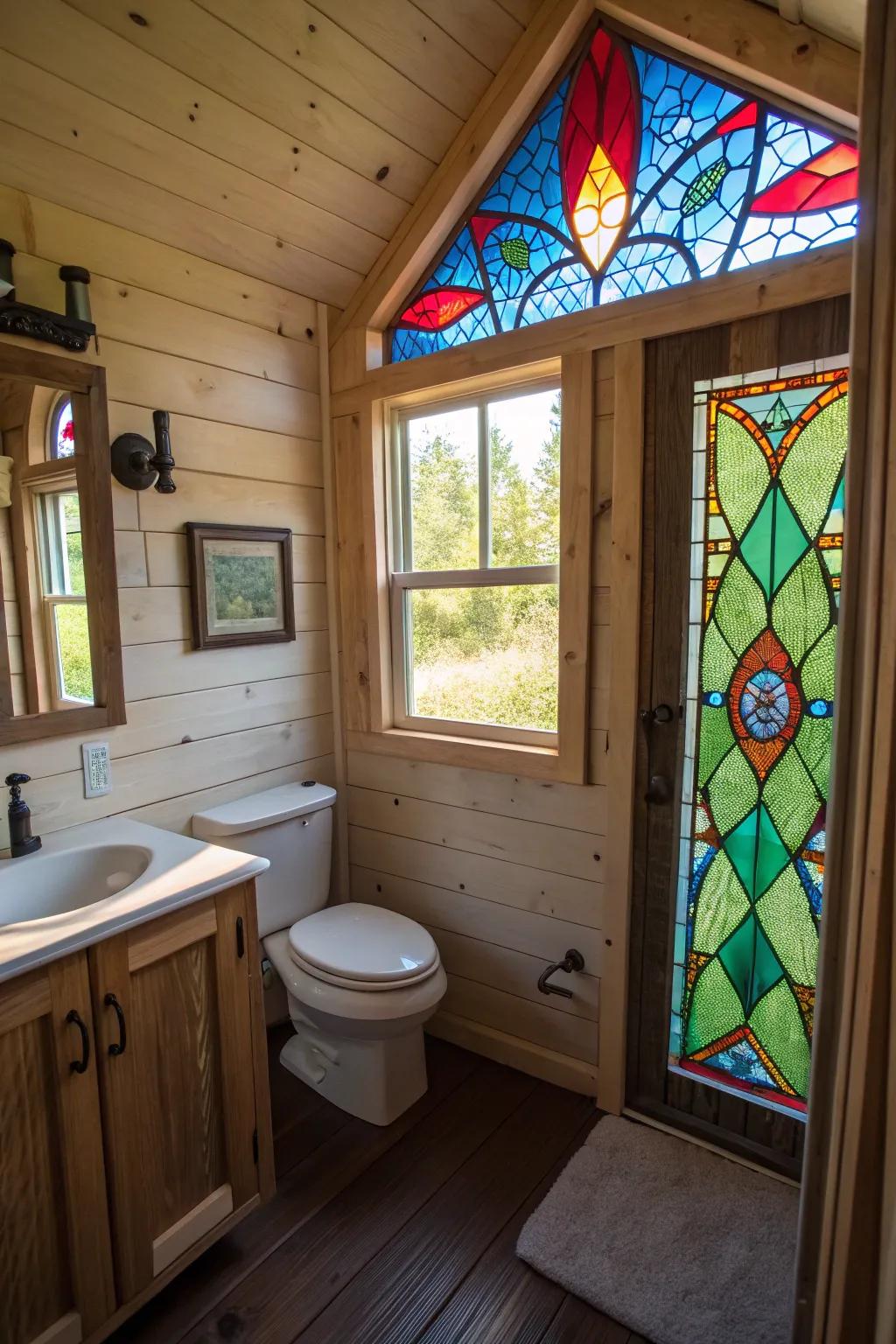 Stained glass adds artful style to any area.