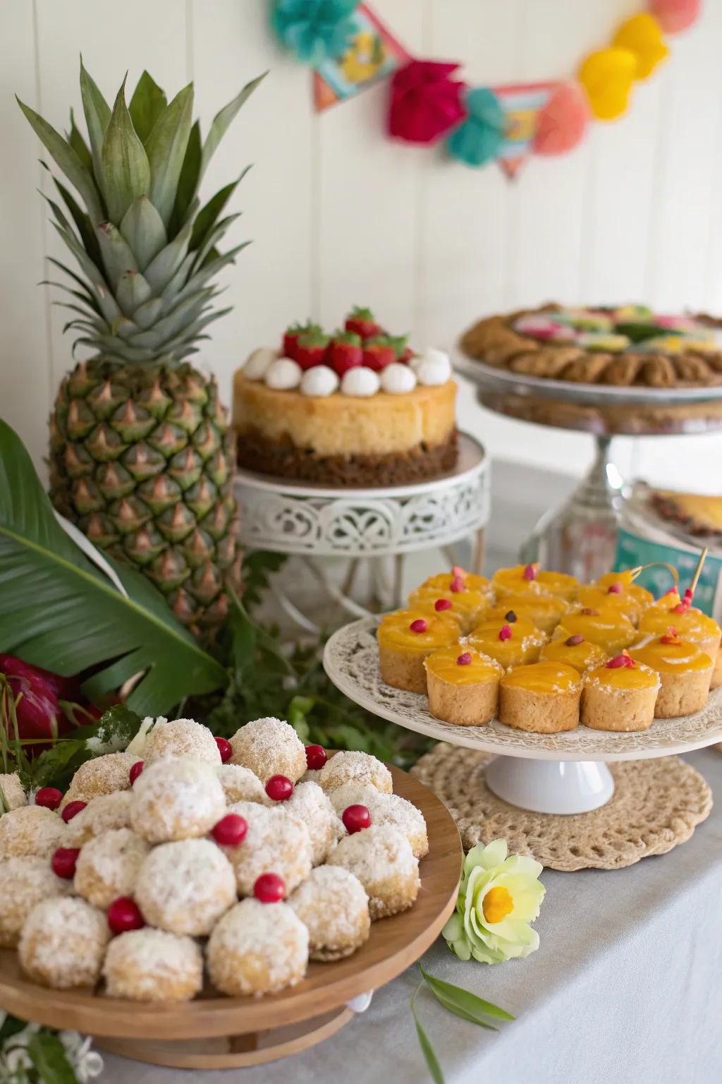 A dessert buffet that provides a sweet taste of the islands.