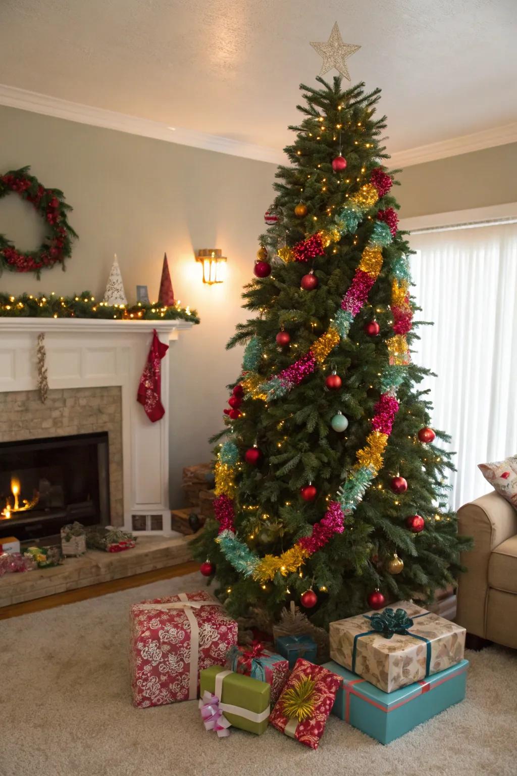 Transform your tree into a tropical masterpiece with silk leis.