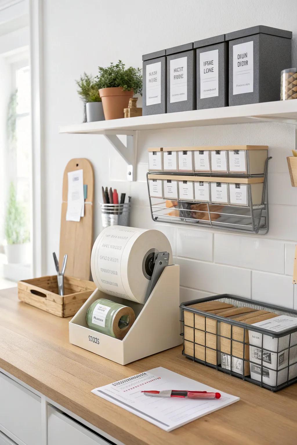 Wall-mounted dispensers keep essentials within easy reach.