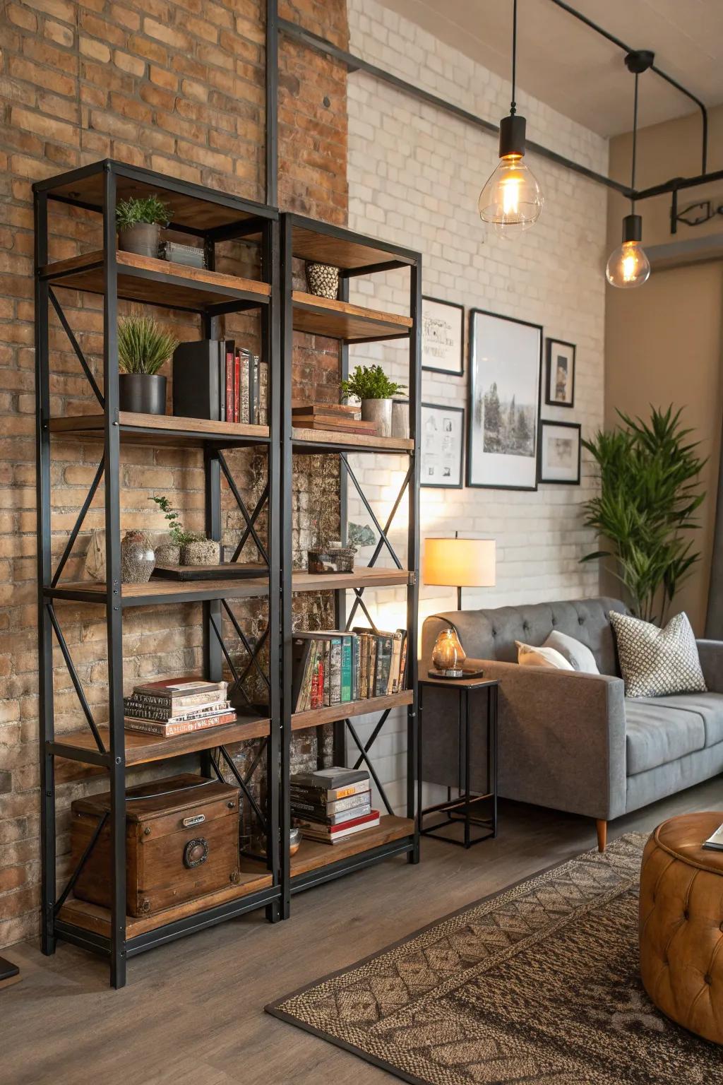 Industrial storage solutions blend style and functionality.