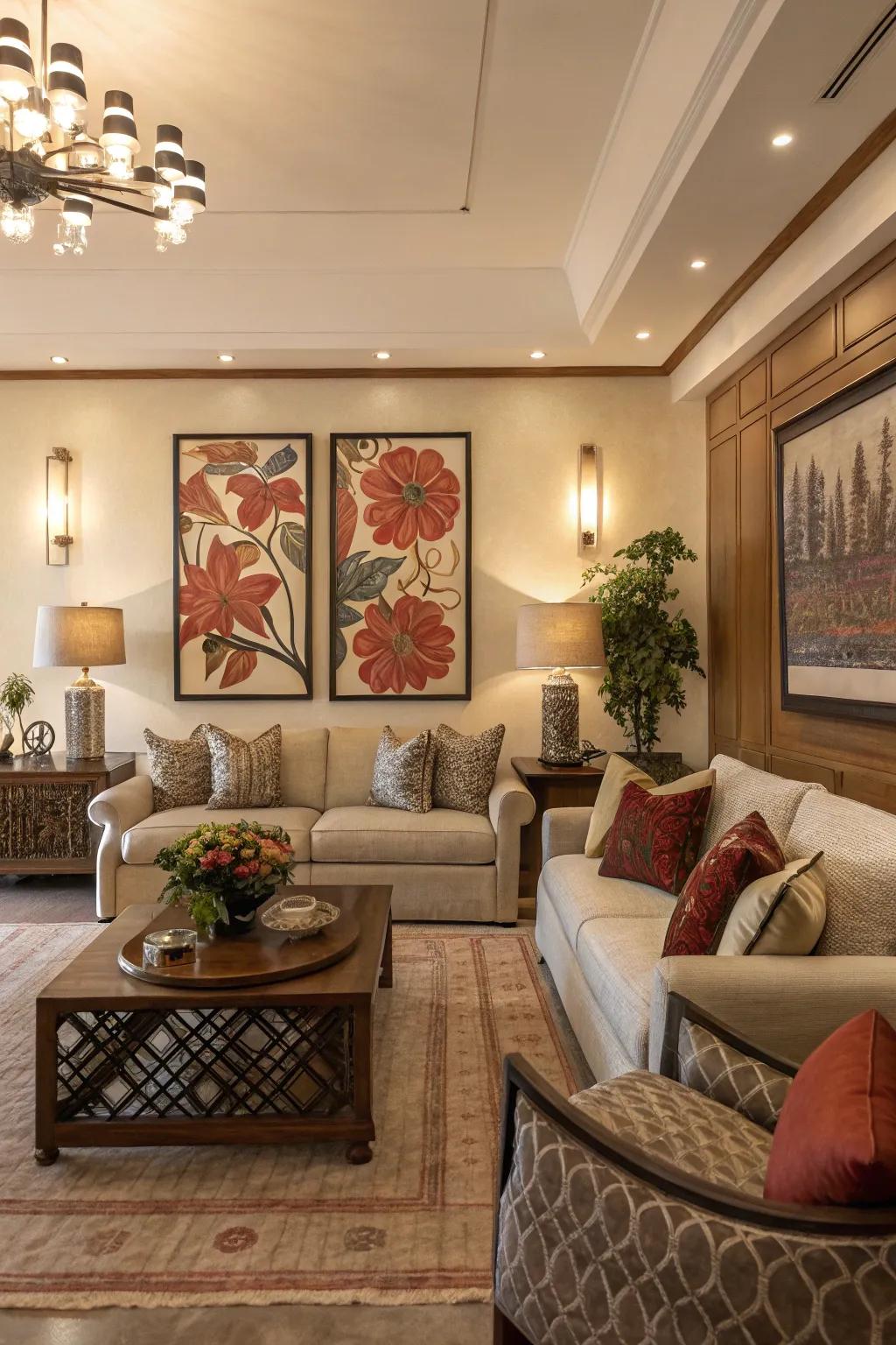 A focal point can define the essence of your family room.