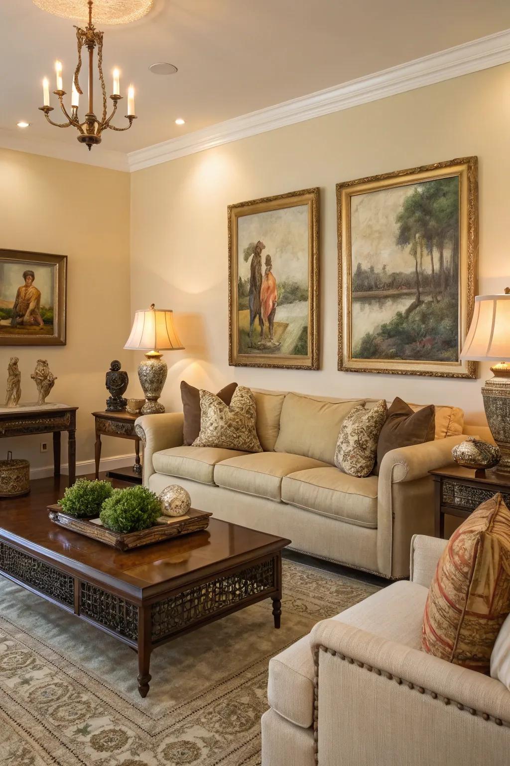 Color alignment constructs harmony in your art design.