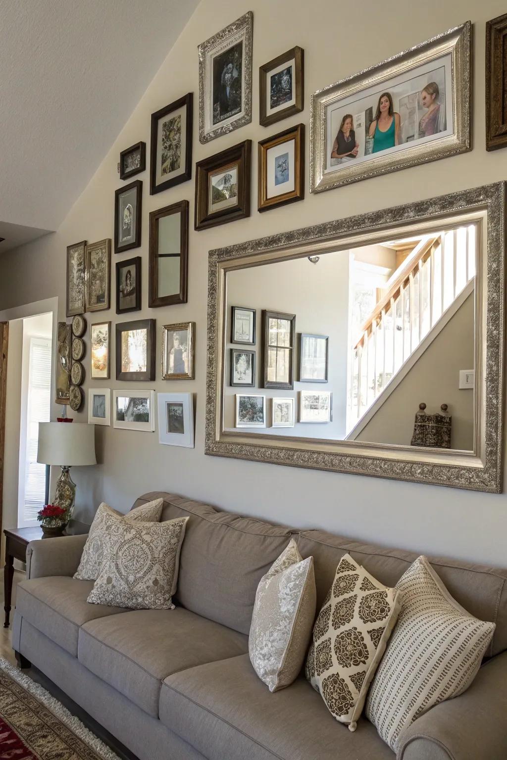 Mirrors contribute depth and illumination to your artistic designs.