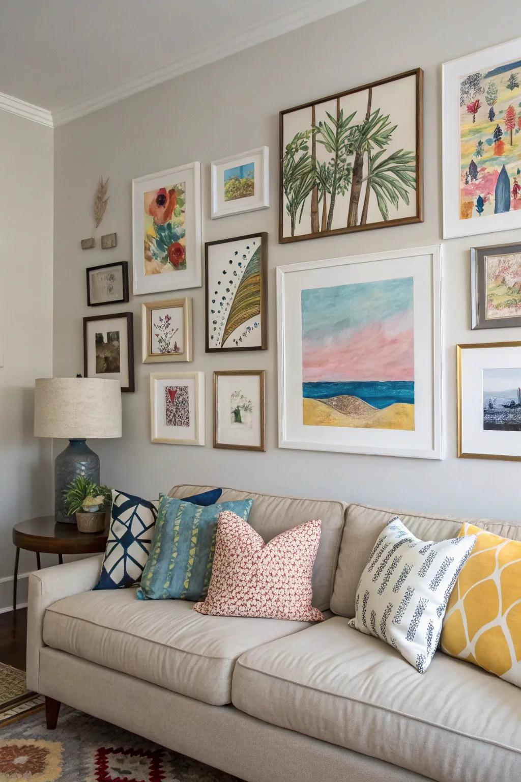 Themed sets narrate a story using your art.