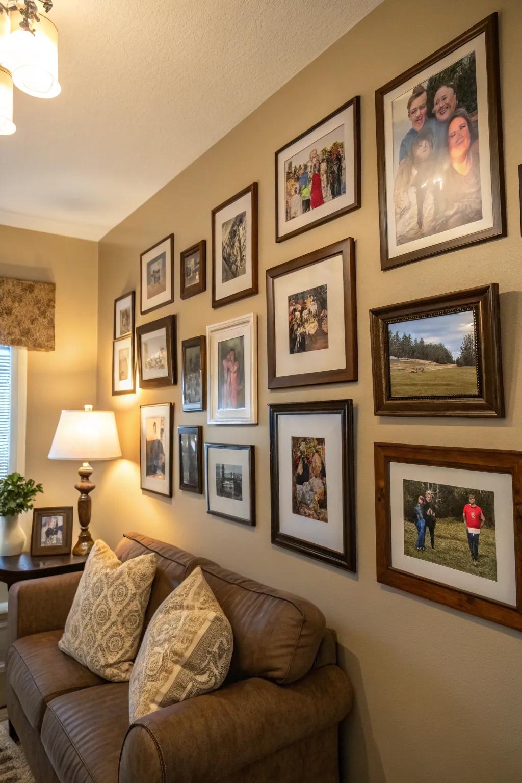 Family photo galleries inject a personal touch into your area.
