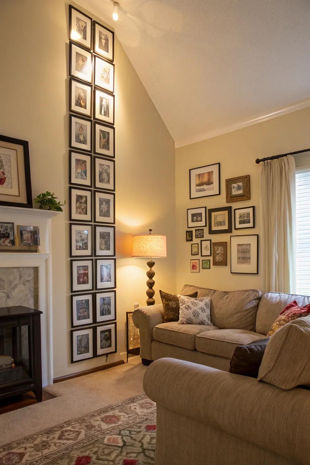 Vertical configurations can amplify the sense of spaciousness.