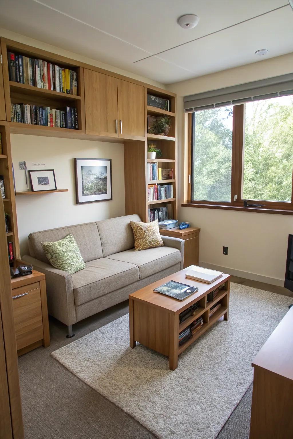 Smart layouts make sure everything in your tiny room has a reason for being there.