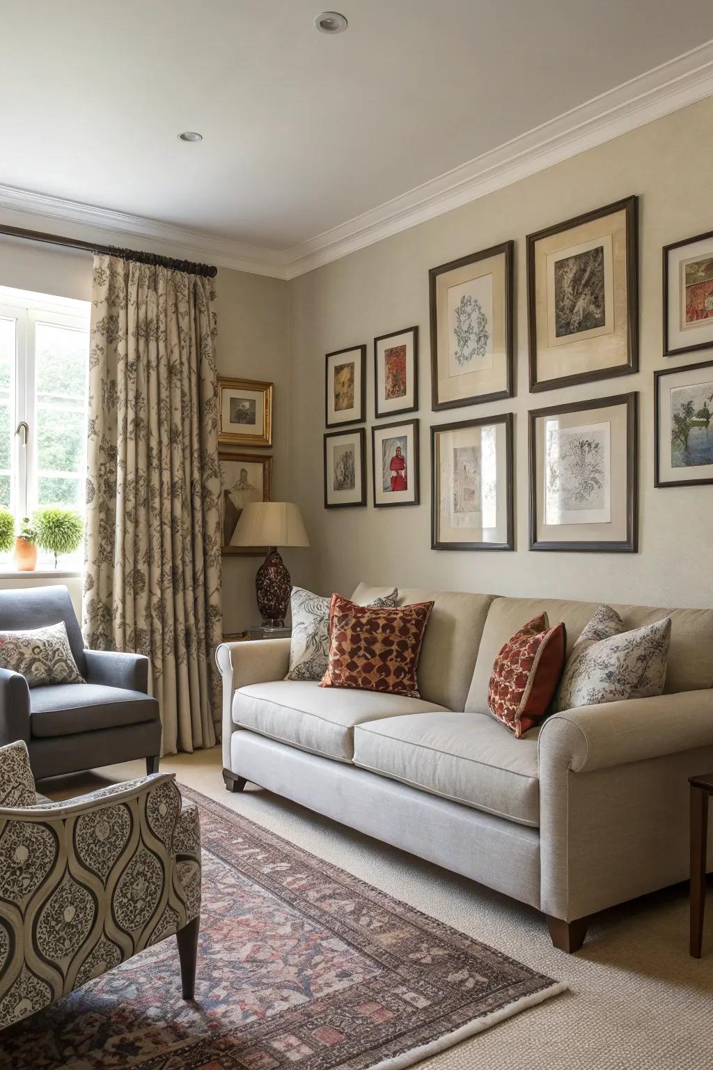 A combination of modern and traditional designs keeps your area timeless.