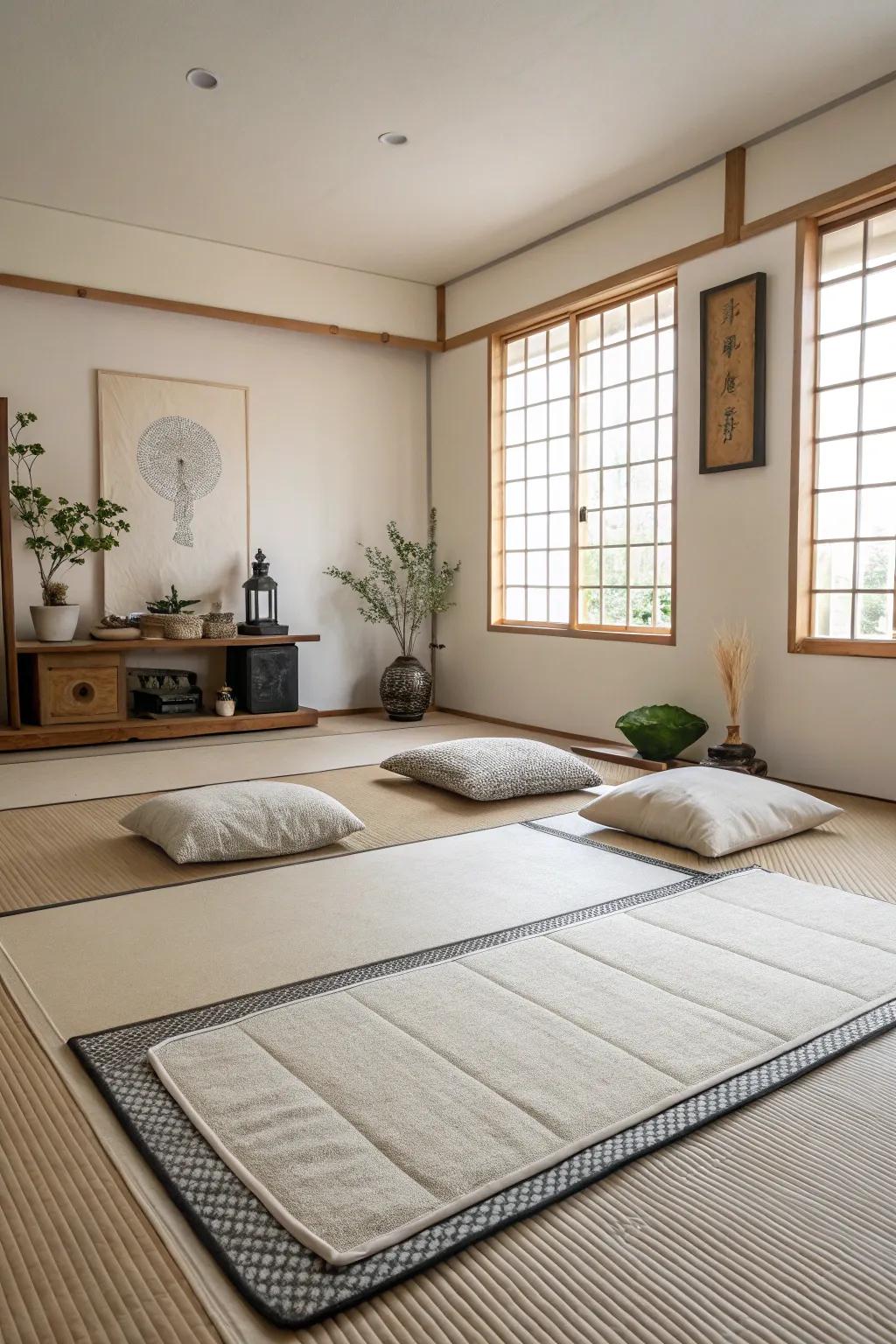 Minimalist rugs bring a sense of calm and sophistication.