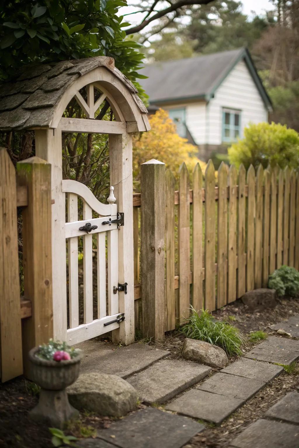 A mini gate adds charm and a way in.