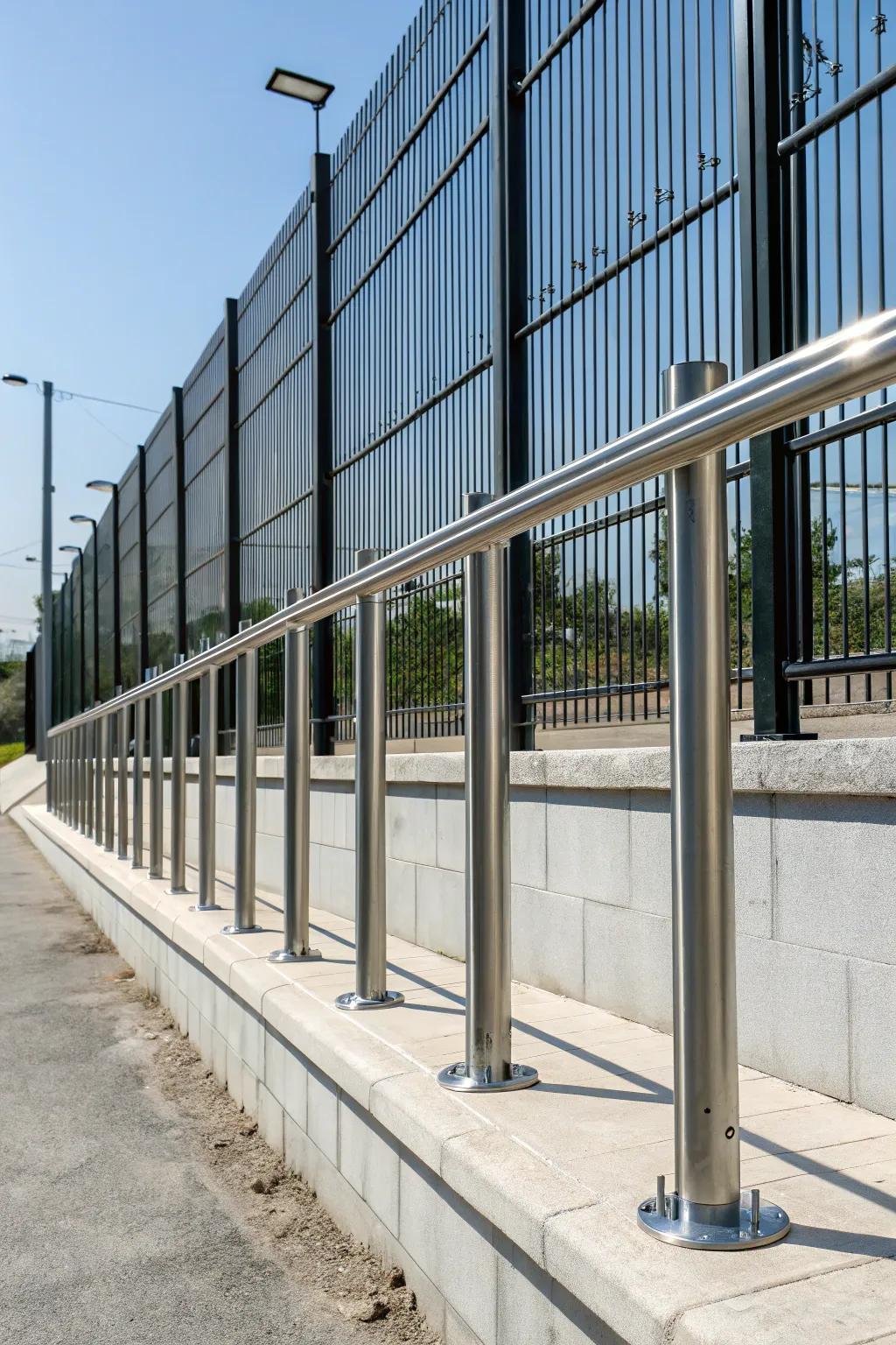 Metal bars provide security and a cool style.