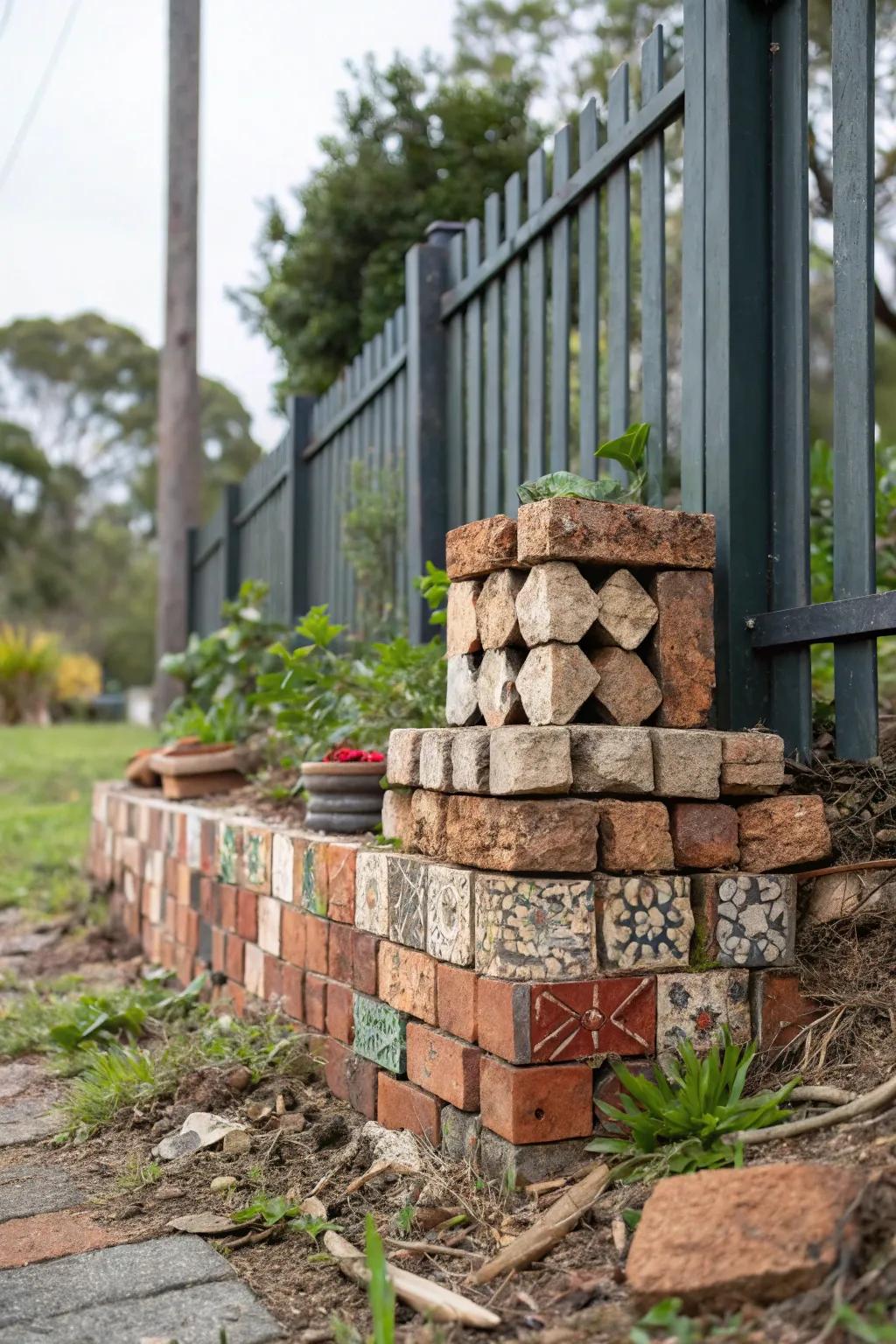 Recycled items add charm.