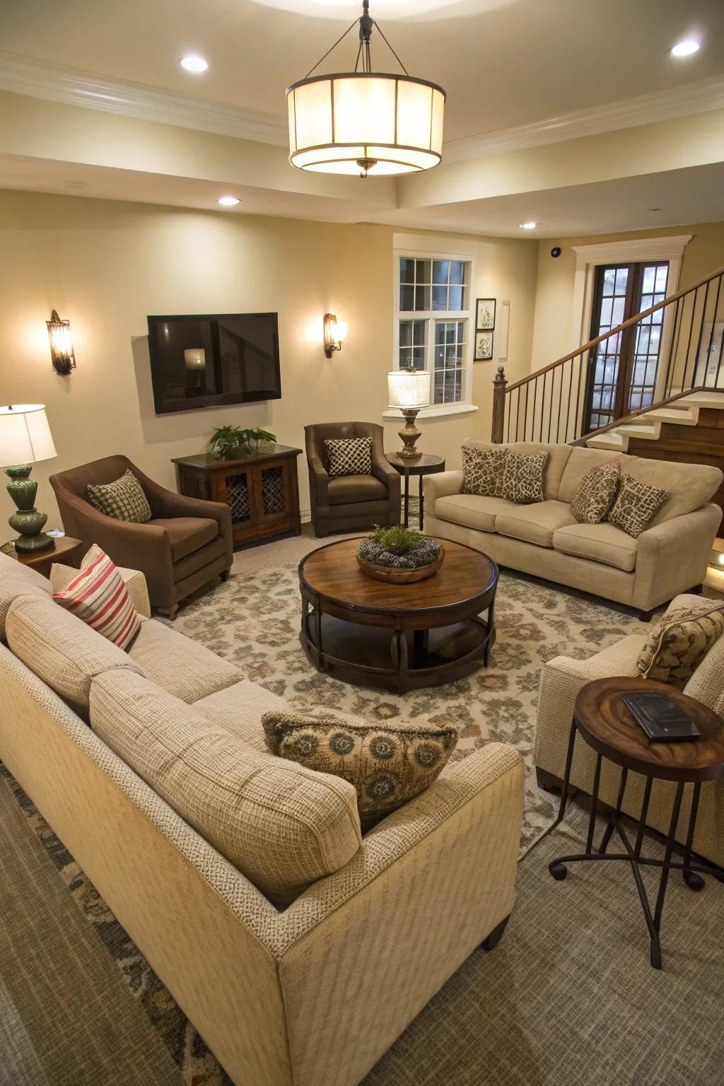 A seating plan encouraging talk and bonding.