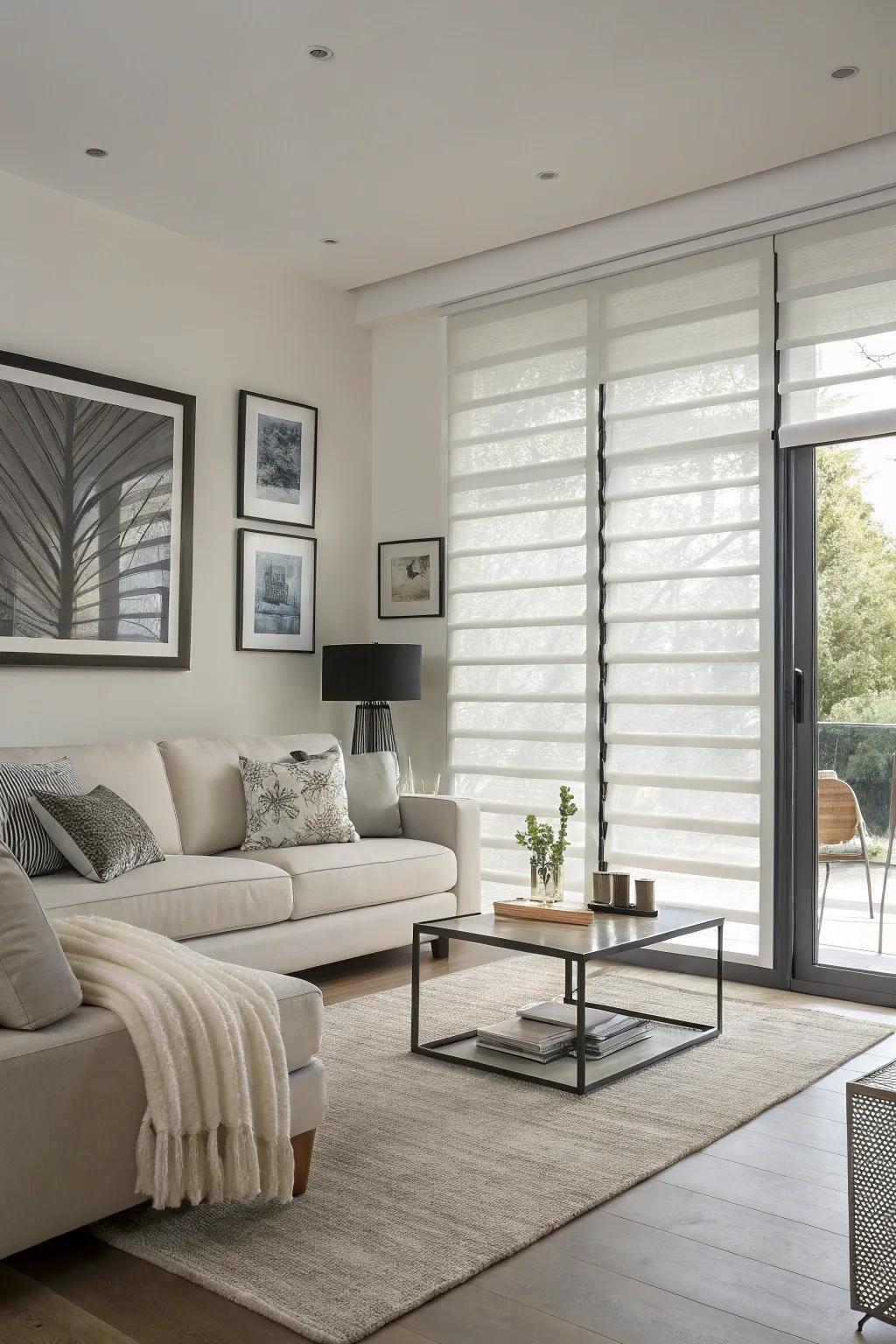 Frosted glass effect for a unique look.