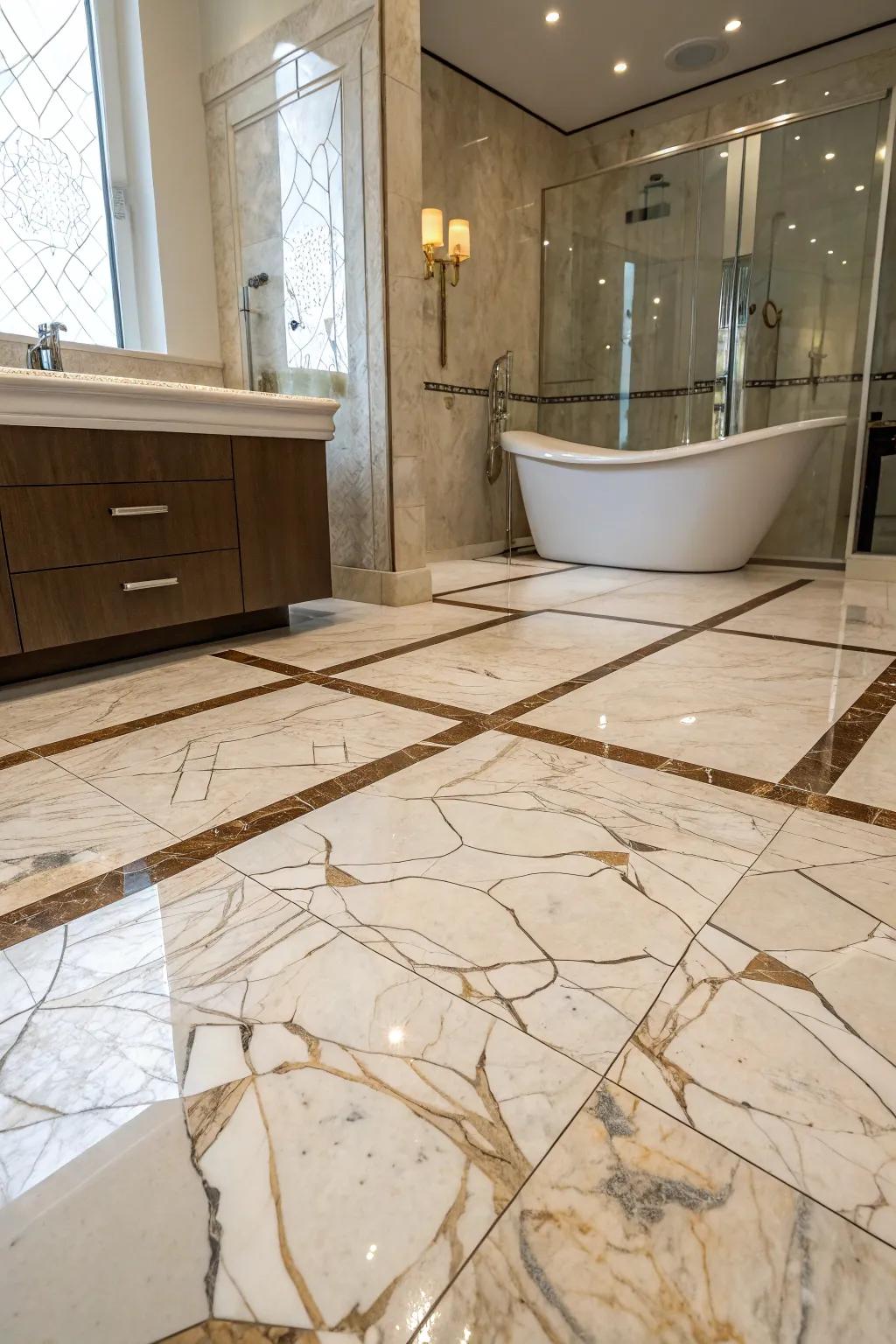 Marble coverings exemplify ageless luxury and elegance.