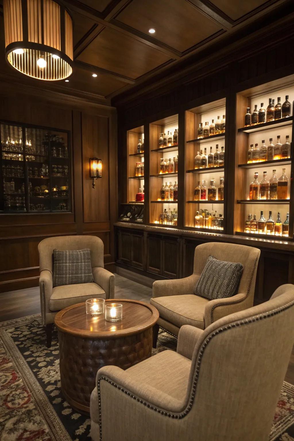 Personal seating arrangements encourage interaction and conversation.