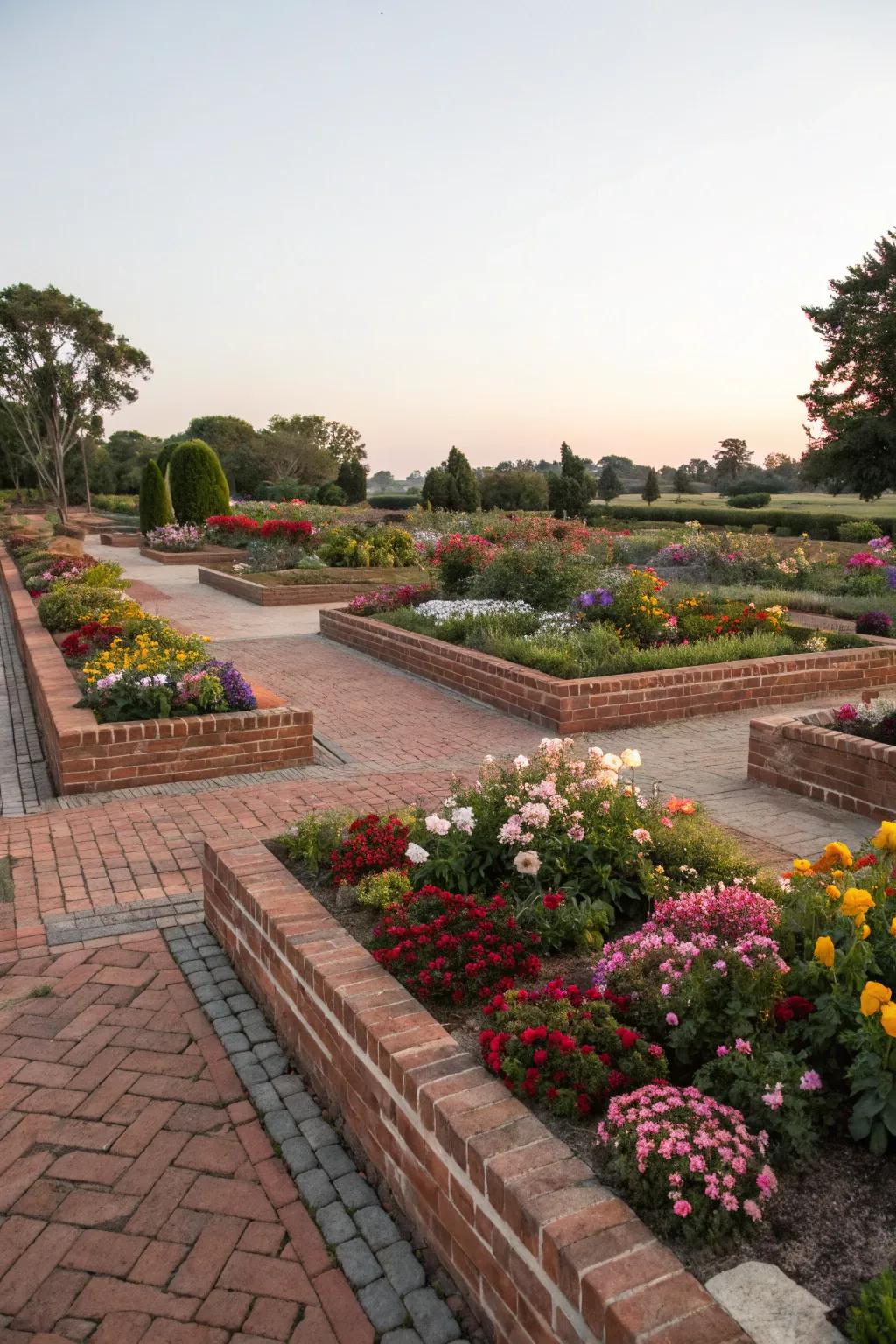 Brick edges include structure and beauty to any garden.