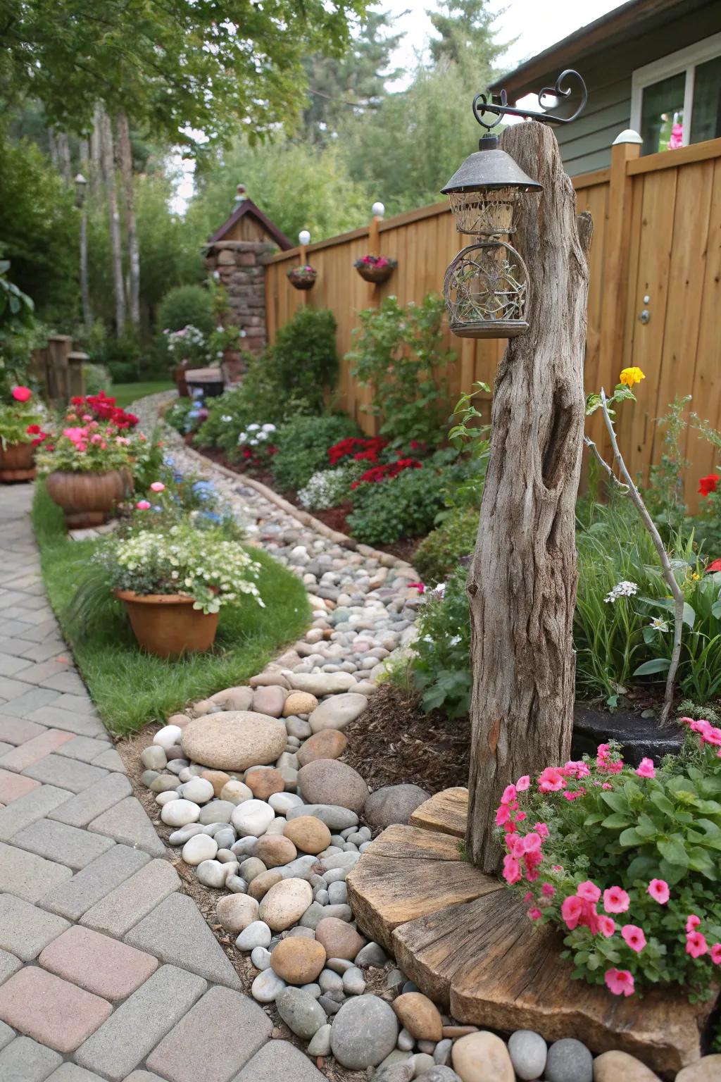 Organic elements can turn basic spaces into art pieces.