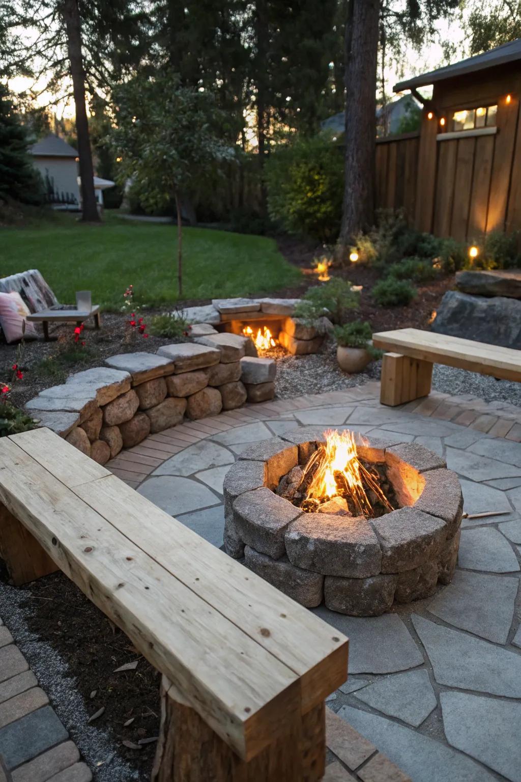 A DIY fire pit creates a welcoming space for memorable gatherings.