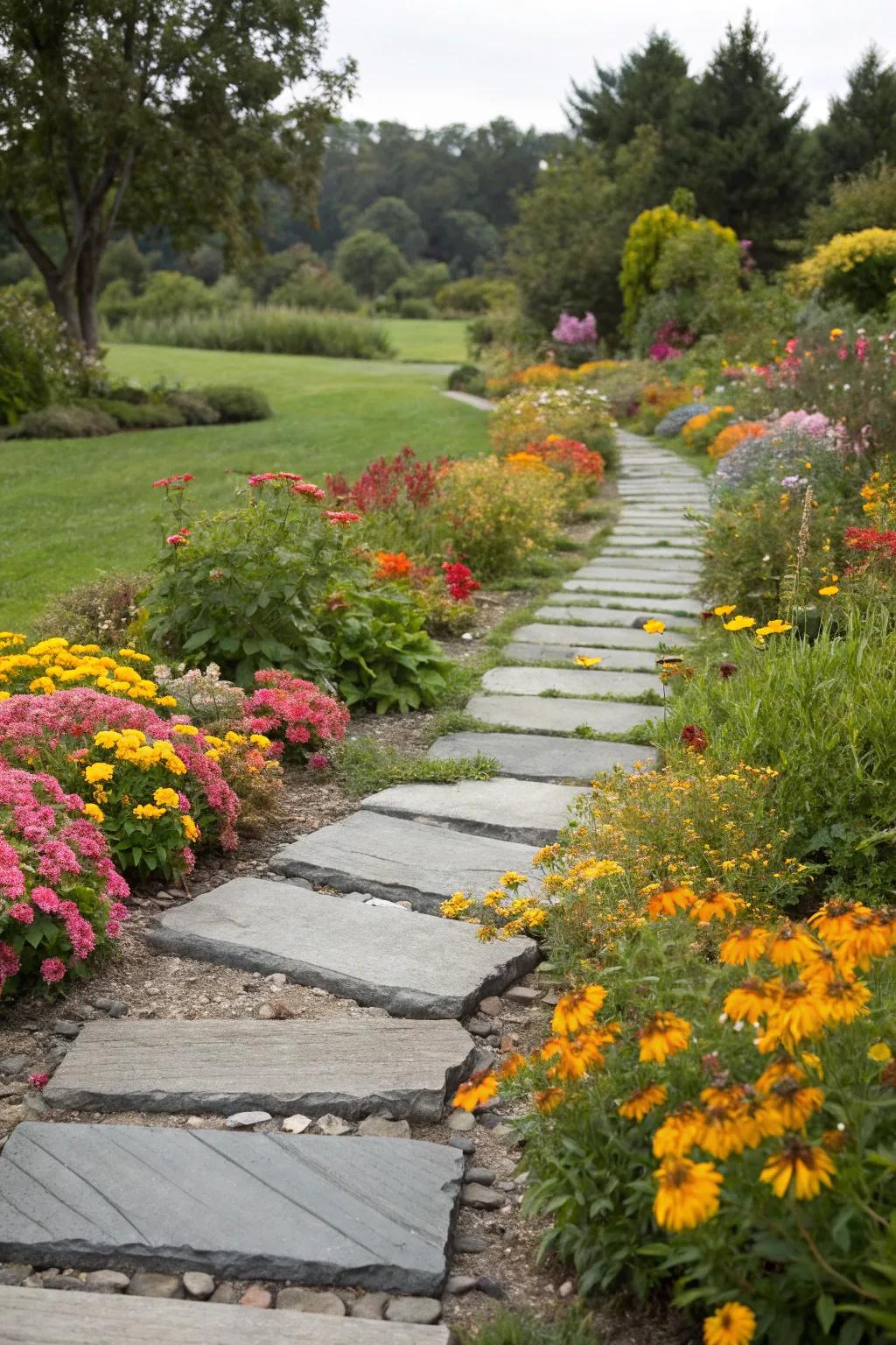 Slate adds beauty and strength to any garden setting.