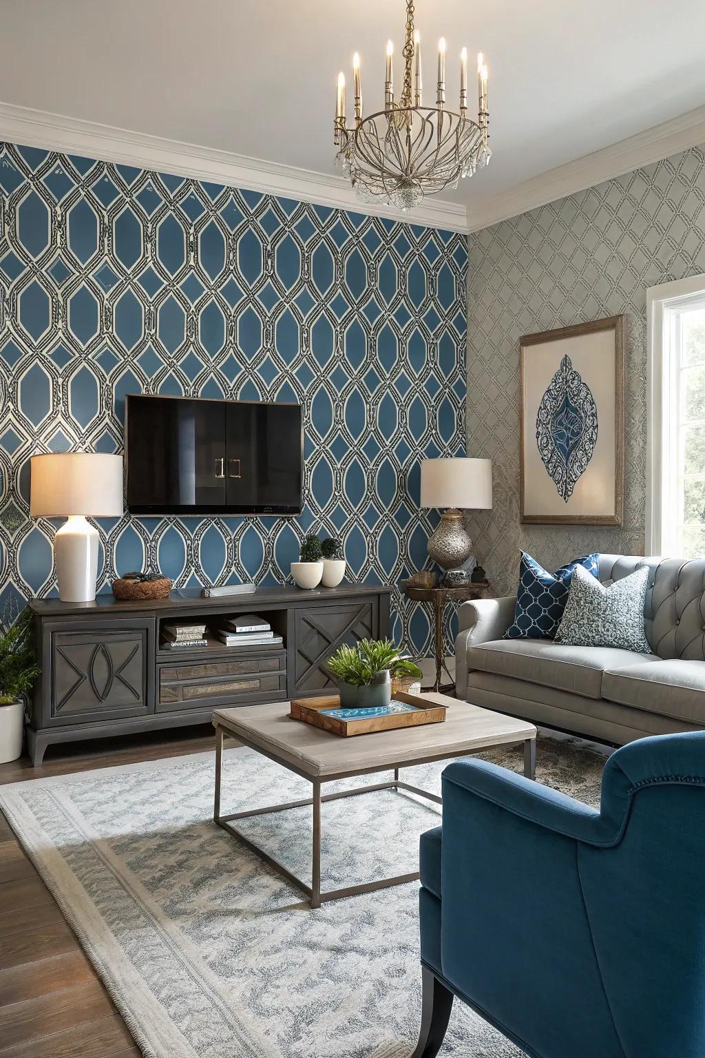 Transform your space with a daring feature wall that commands attention.