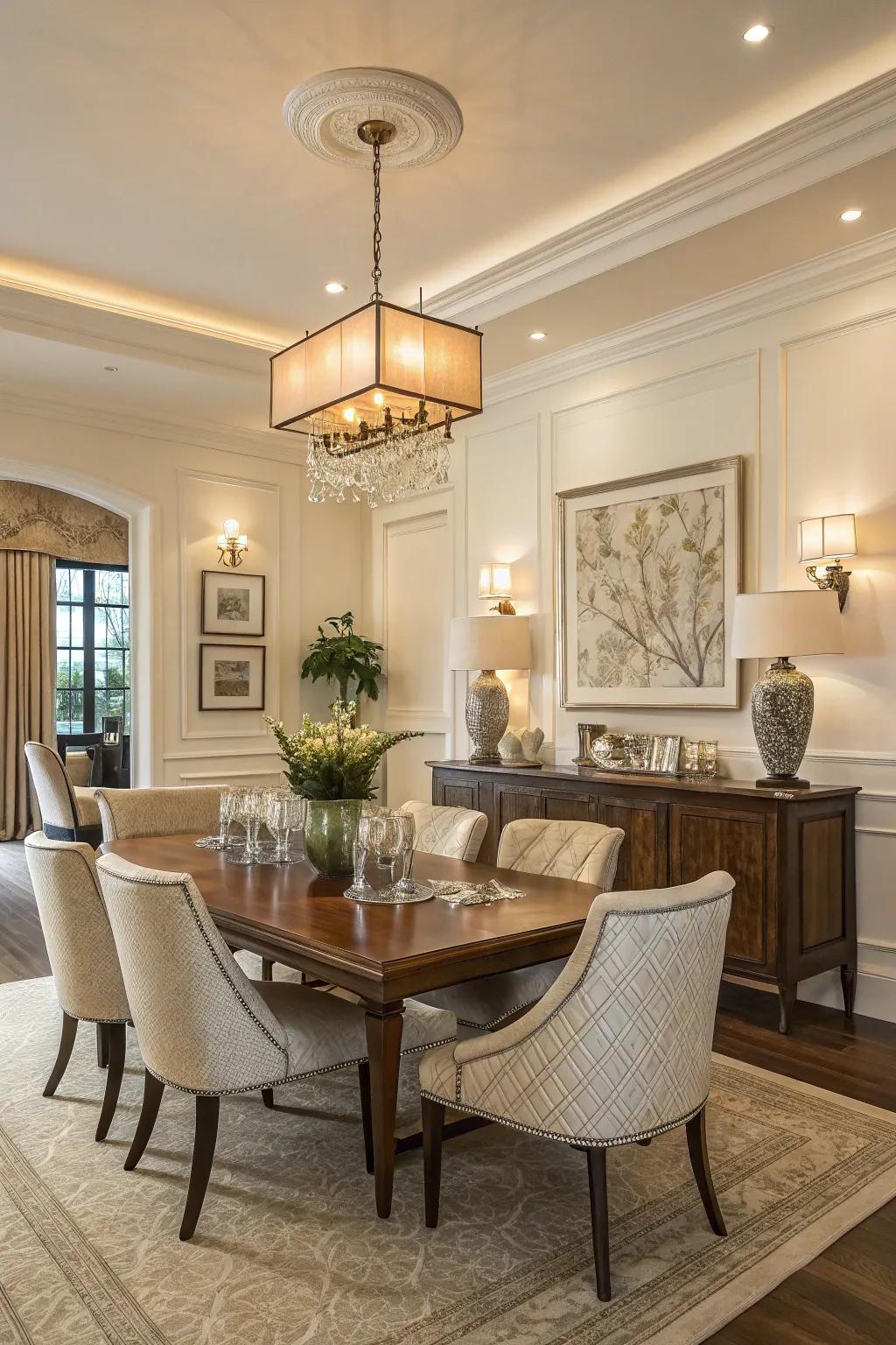 Classic whites enriched with subtle warmth create a sophisticated canvas.