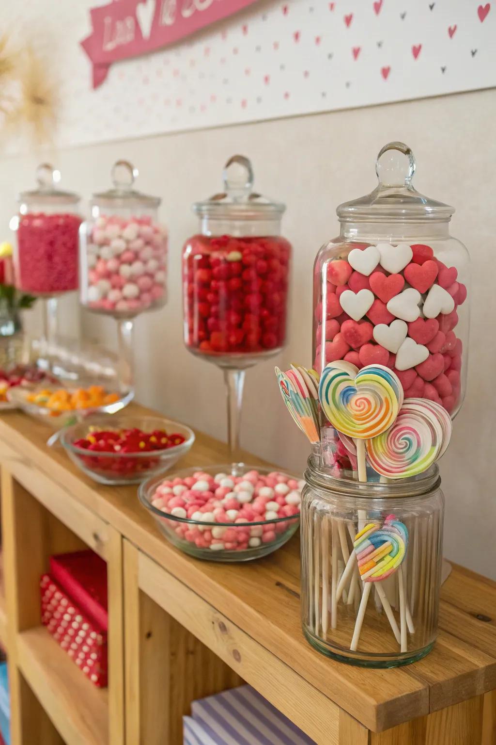 A sweet treats section for Valentine's Day goodies.