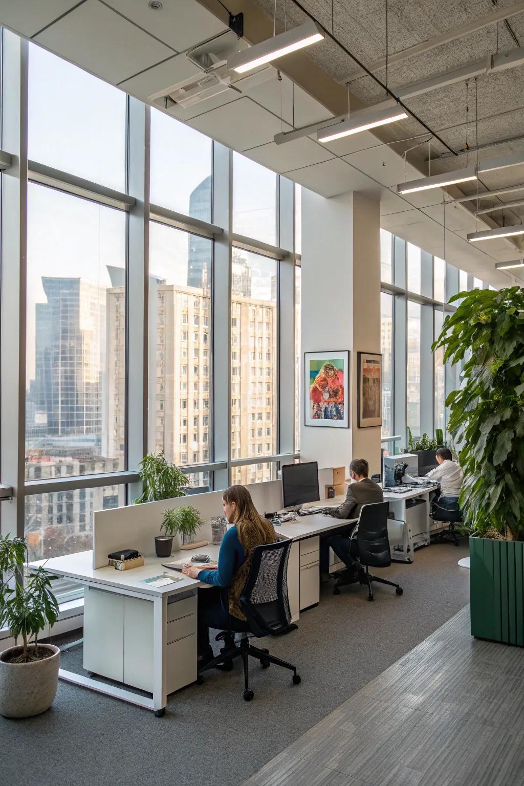 Sunlight enhances creativity and wellness.