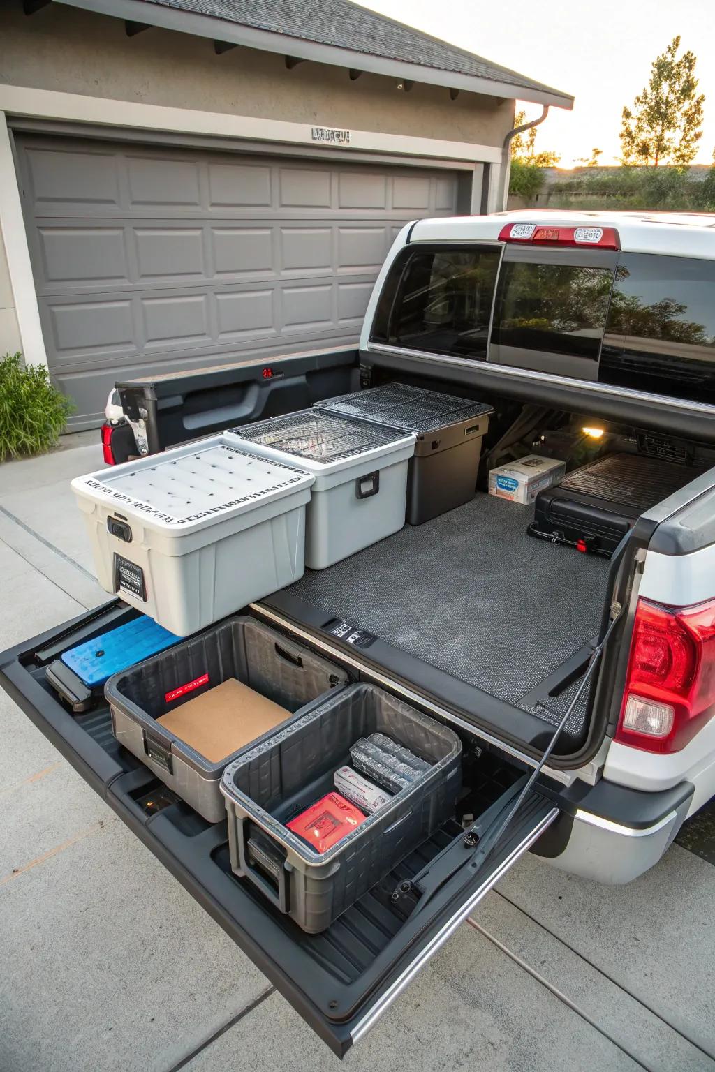 Gain versatility with foldable storage solutions.