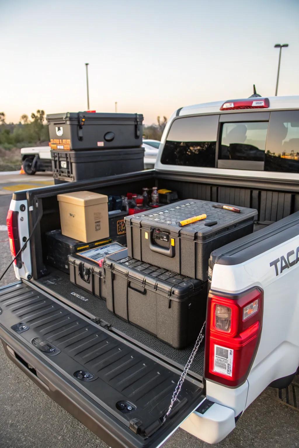 Keep your cargo stable and organized with management systems.