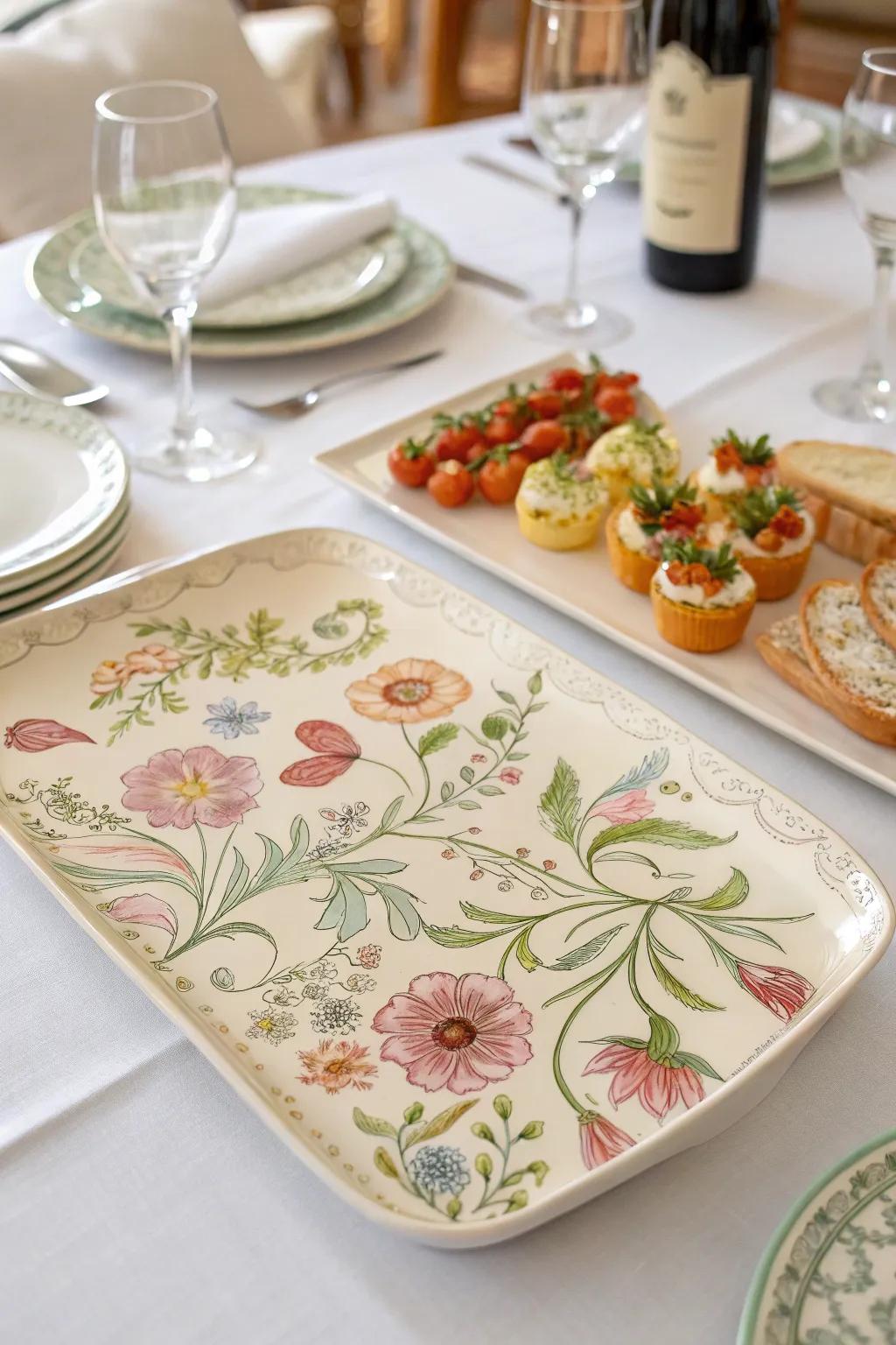Artistic serving platters make a statement.