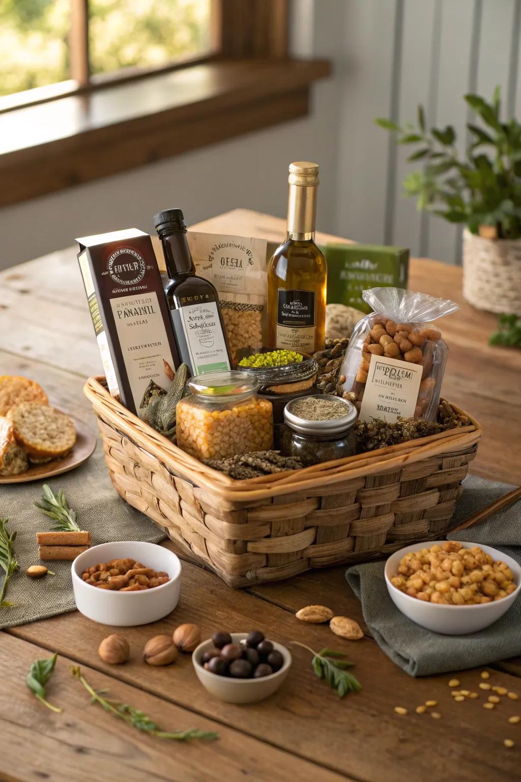 Gourmet gift baskets deliver a uniquely curated kitchen experience.
