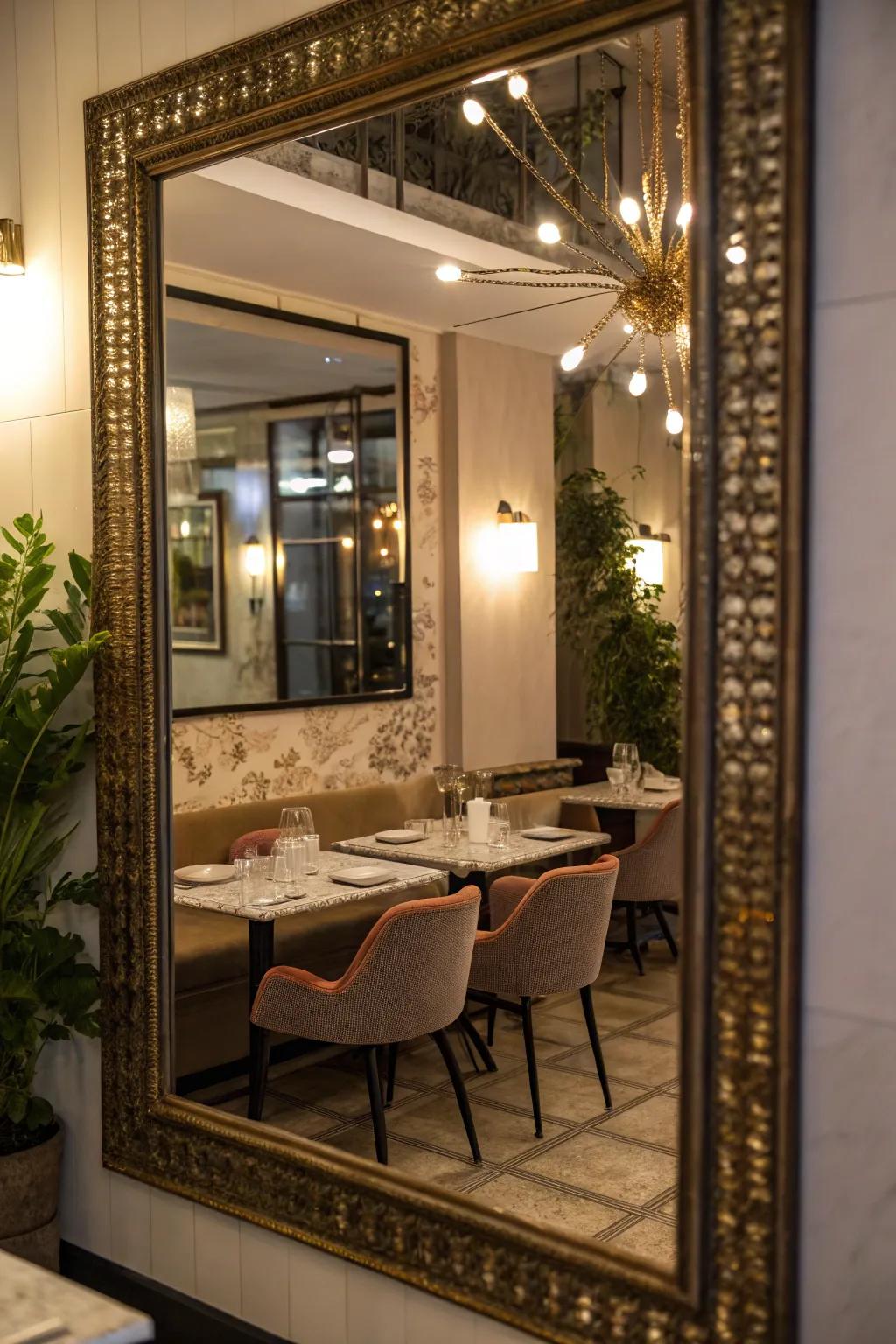 Mirrors can dramatically increase the perceived size of a room.