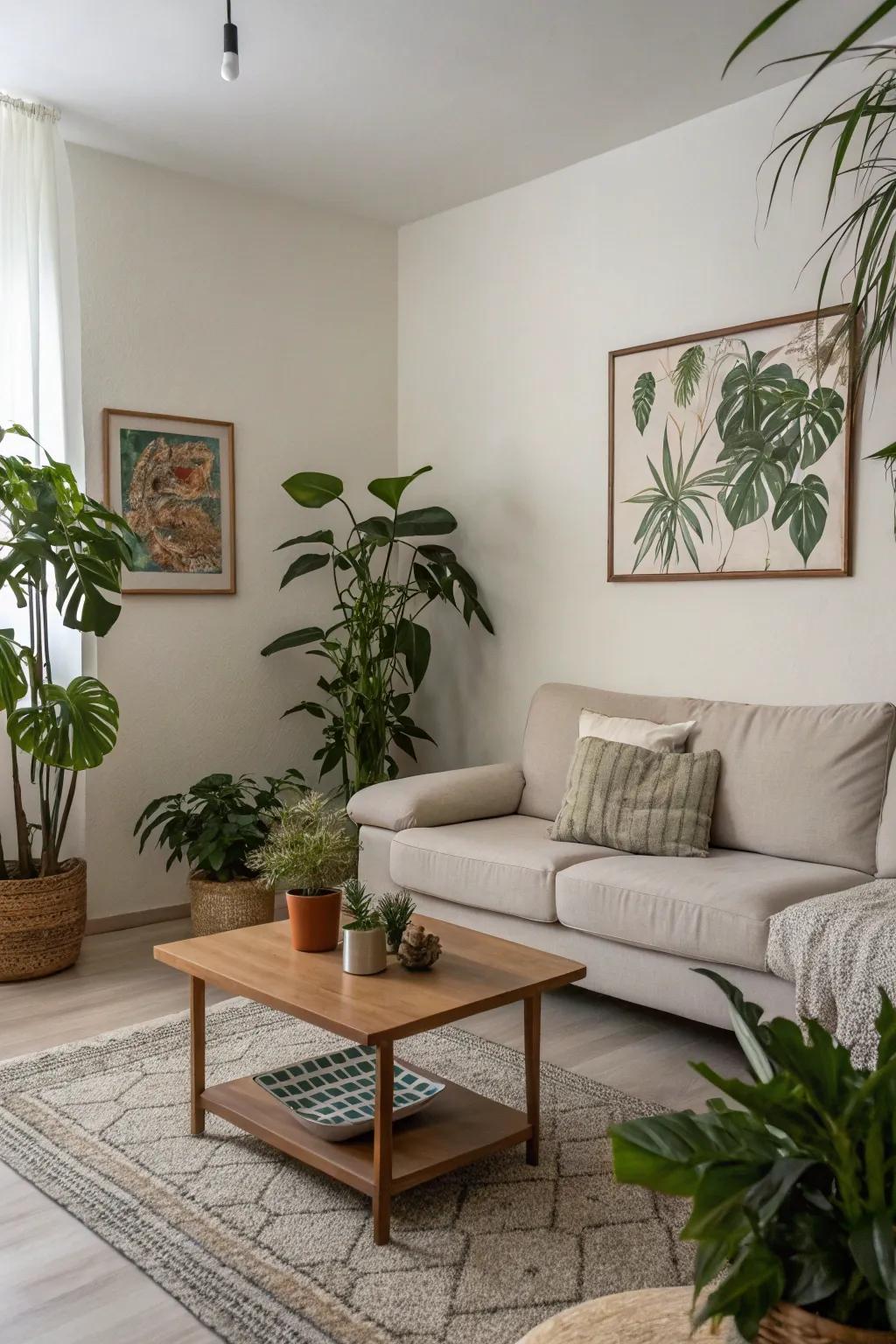 Simple decor pieces add character without clutter.