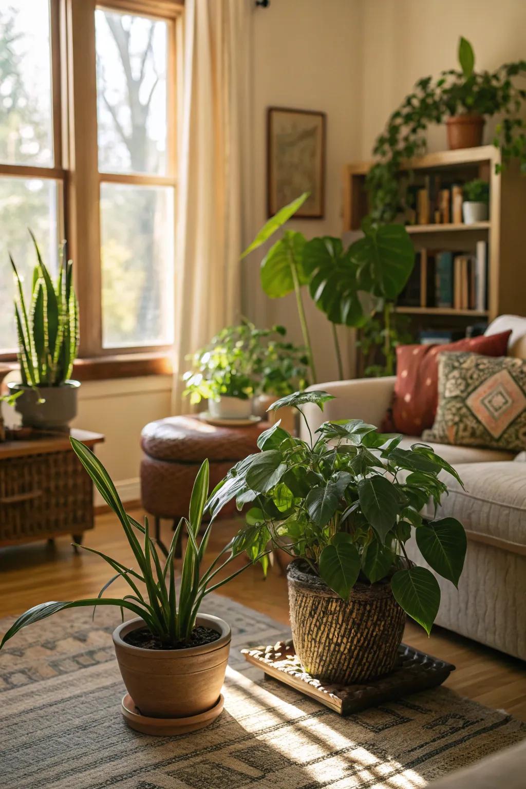 Plants add a touch of nature and freshness to your home.