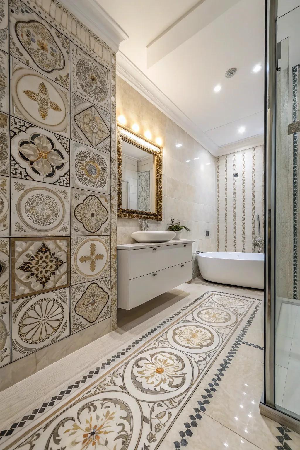 Patterned stone-look refined slabs inject distinctive flair and personal expression.