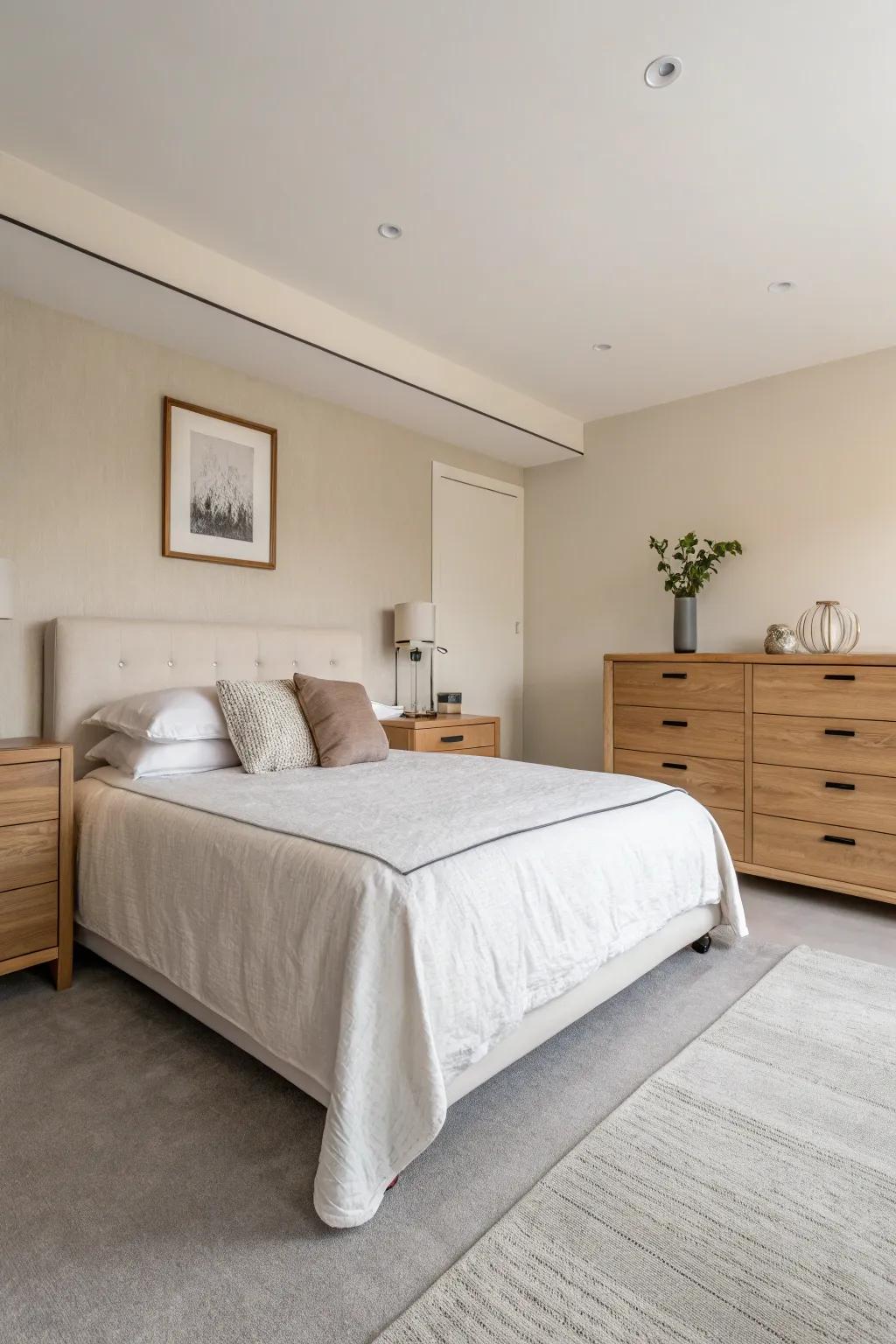 Minimalism creates a tranquil and uncluttered space.