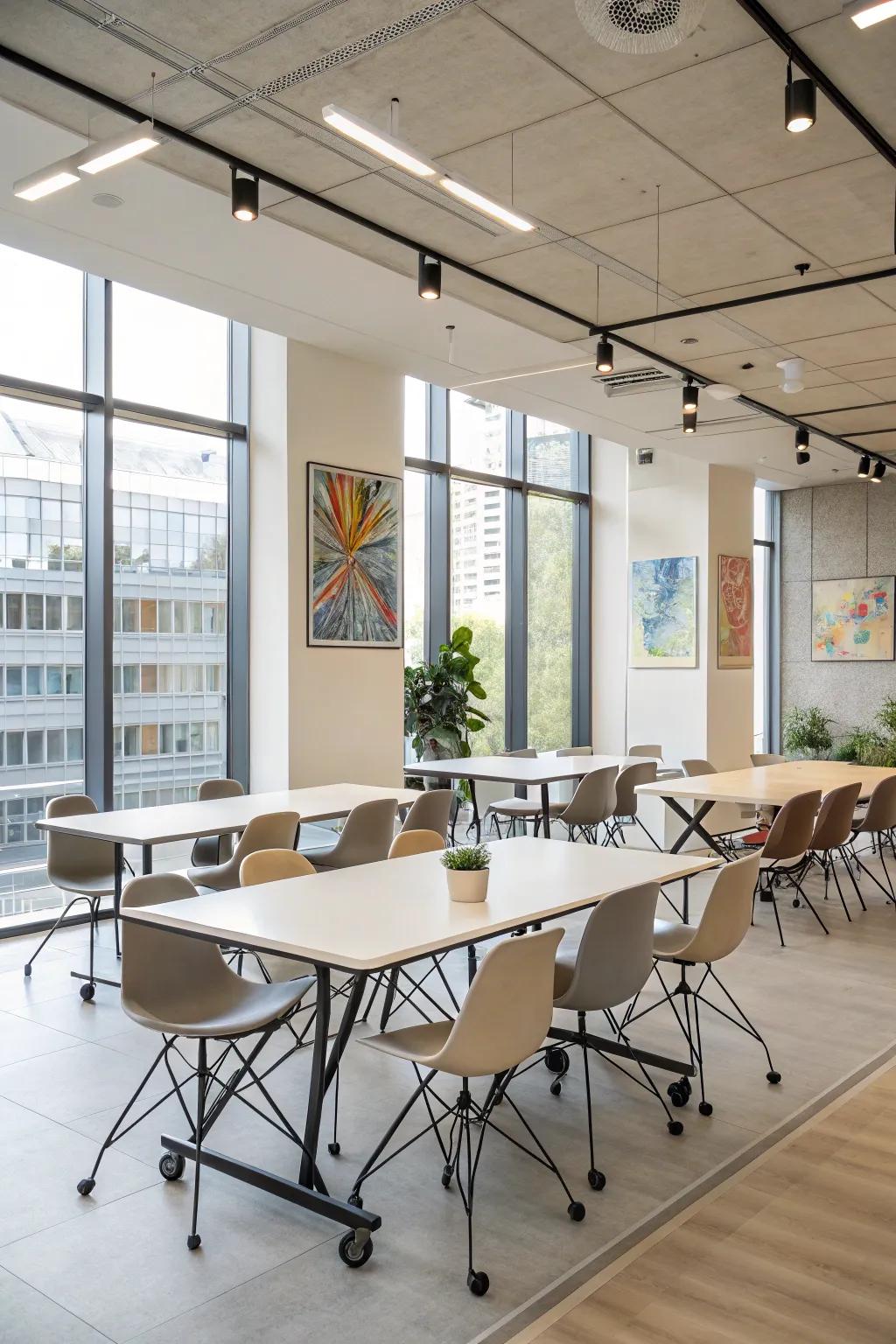 Adaptable seating offers endless options.