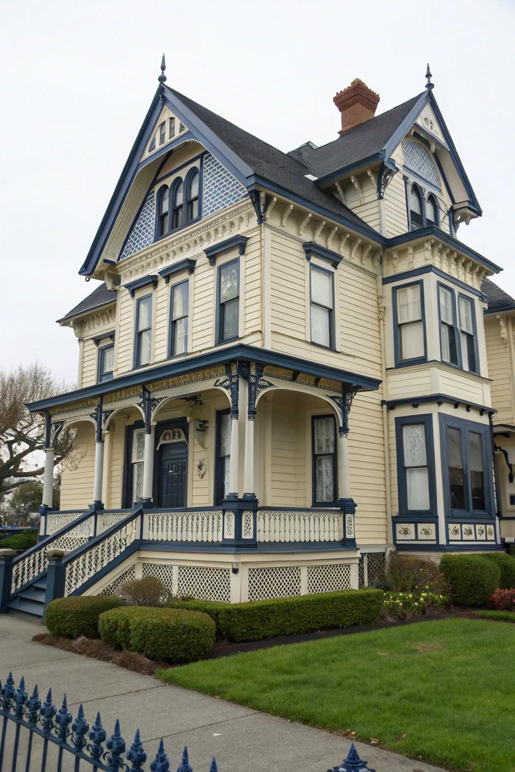 Two-tone schemes make Victorian houses more visually interesting.