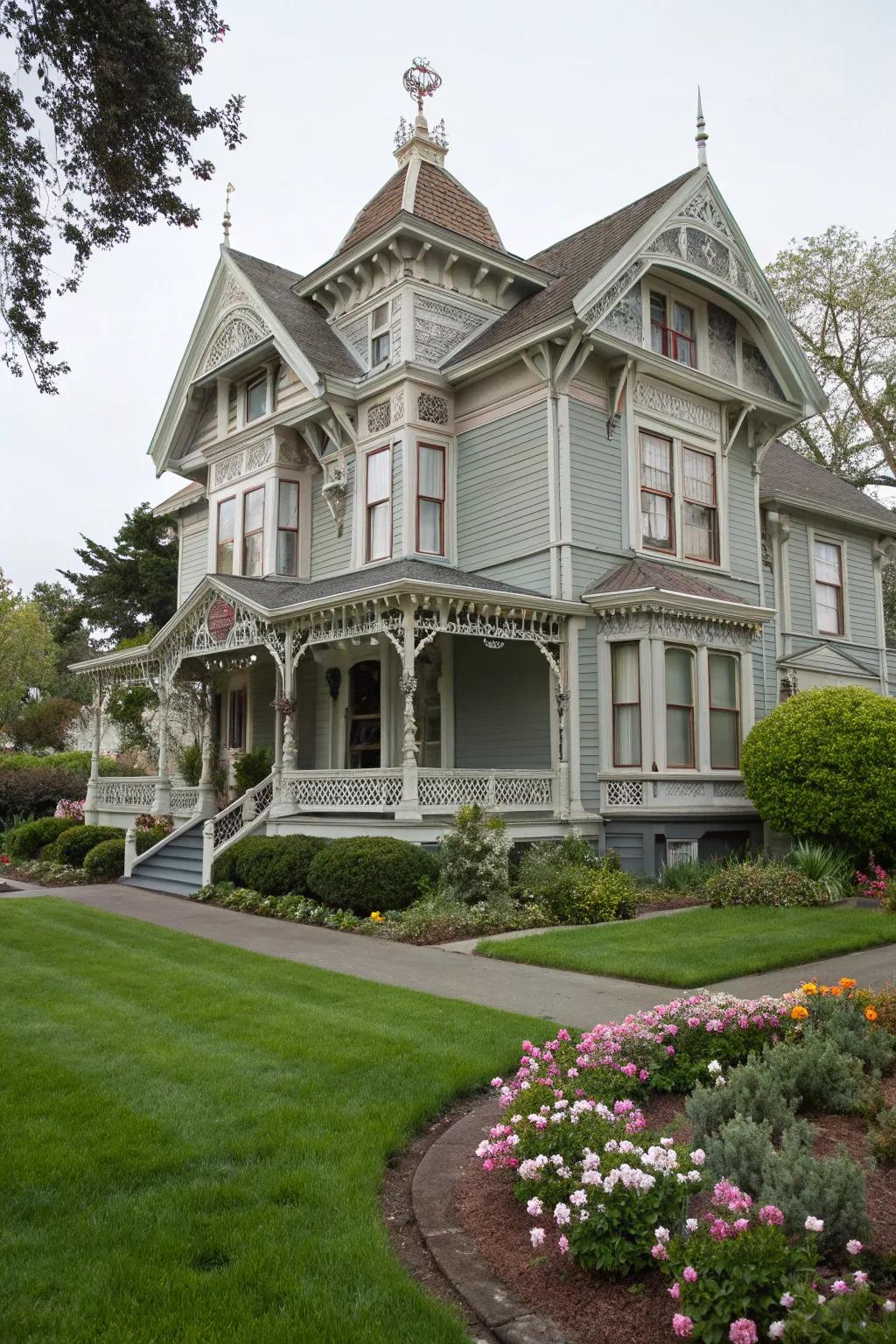 Gray adds timeless beauty to Victorian houses.