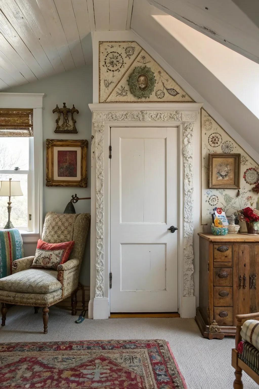 Vintage-inspired trim evokes classic charm.