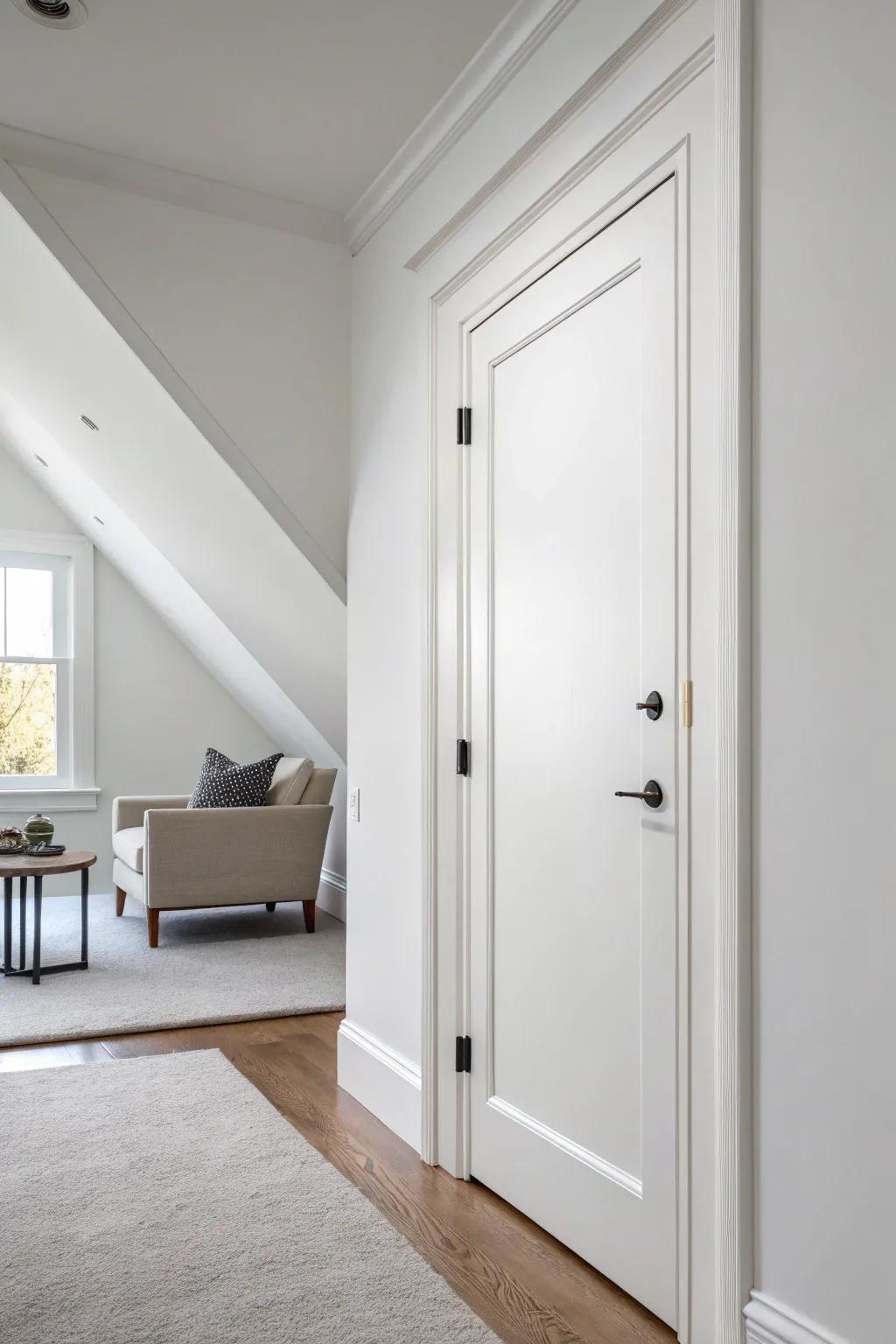 Hidden hinges and trim create a seamless appearance.