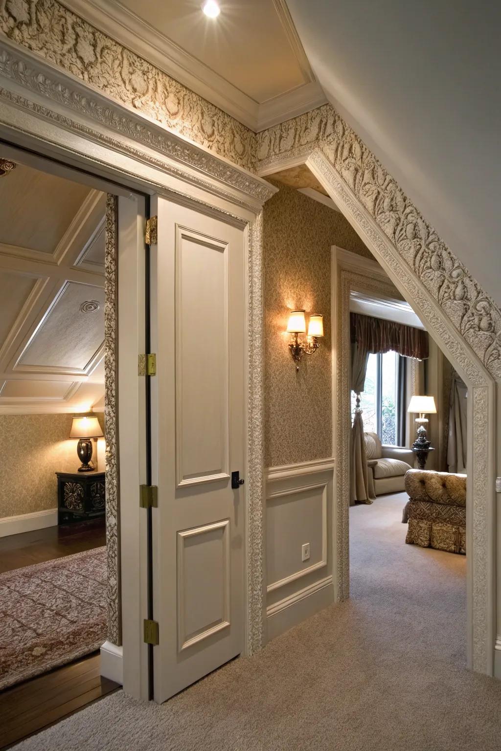 Textured trim adds depth and character.