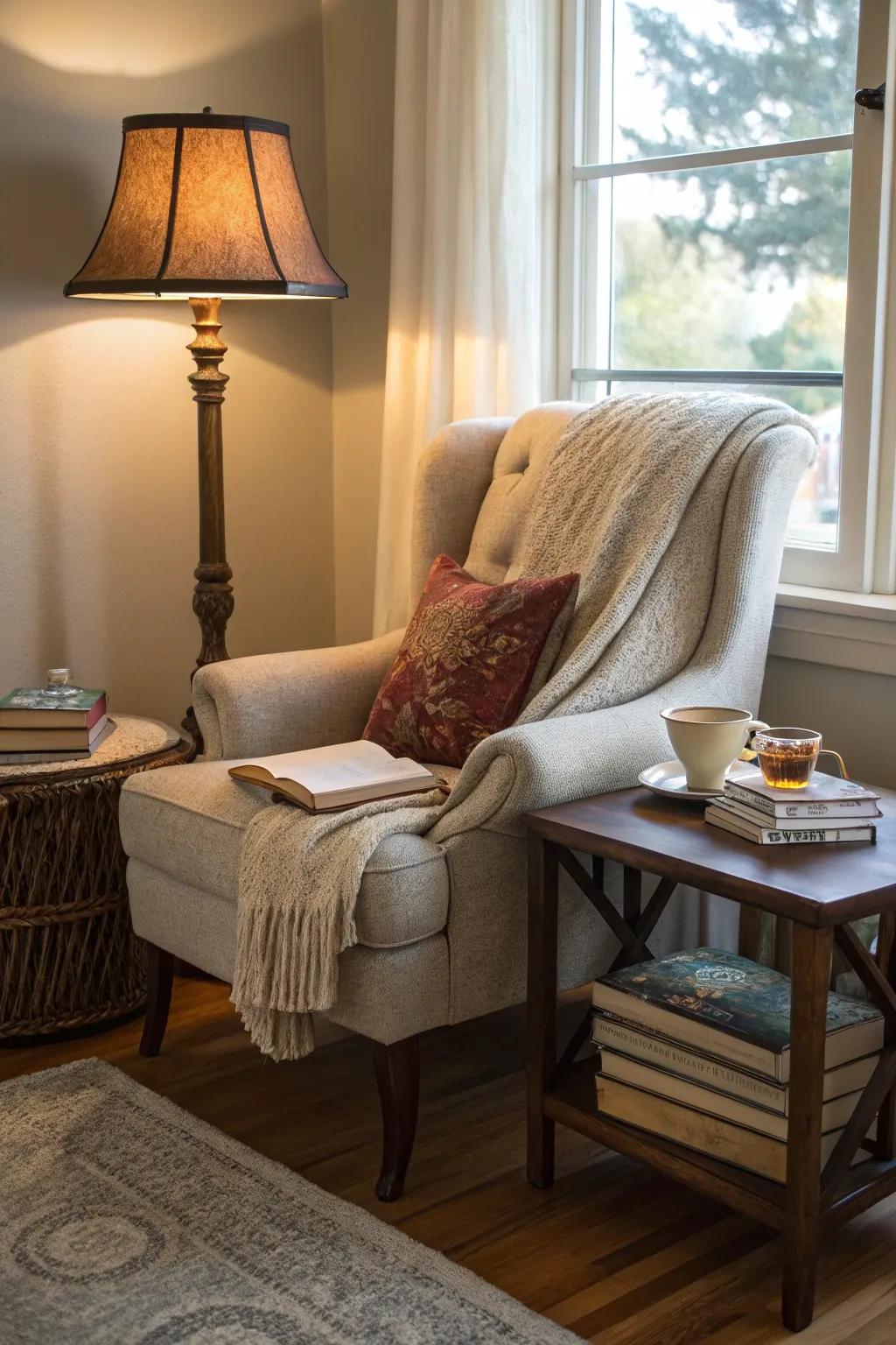 Design a cozy retreat with a charming reading nook.