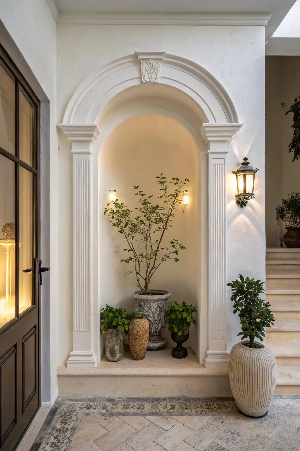 Contrasting hues make this alcove a standout element.