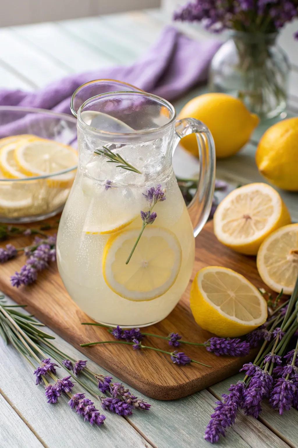Refresh your palate with lavender-infused lemonade.
