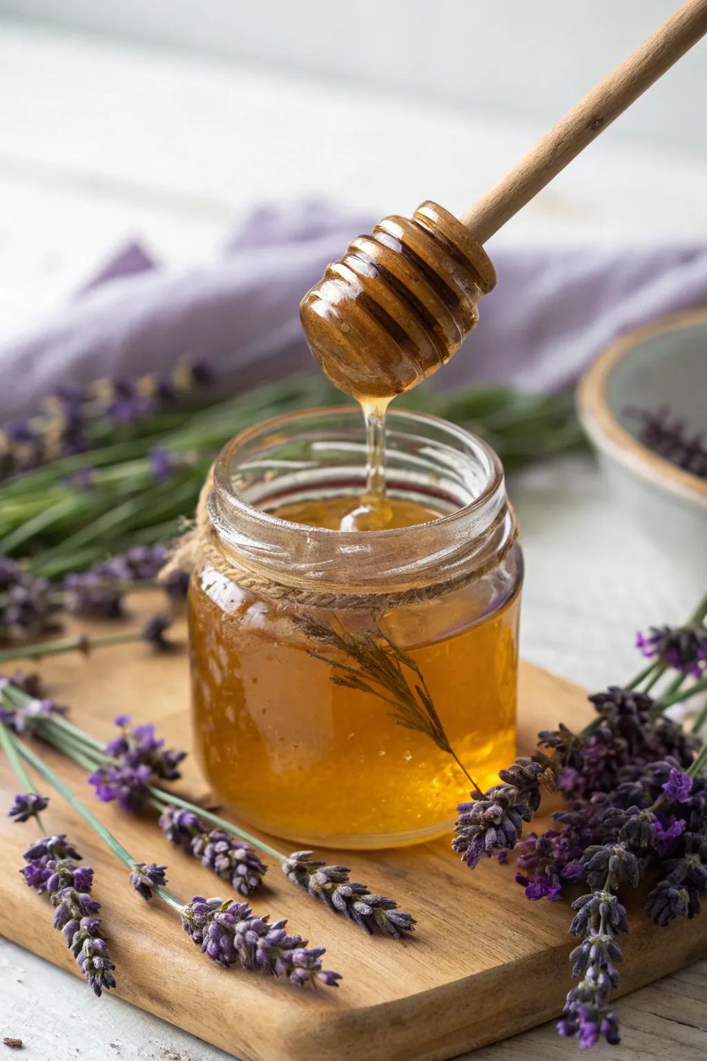 Sweeten your day with lavender-mixed honey.