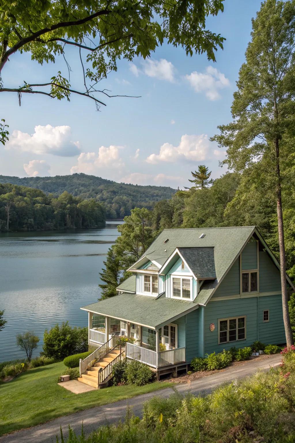 Earthy tones harmonizing with the natural landscape.